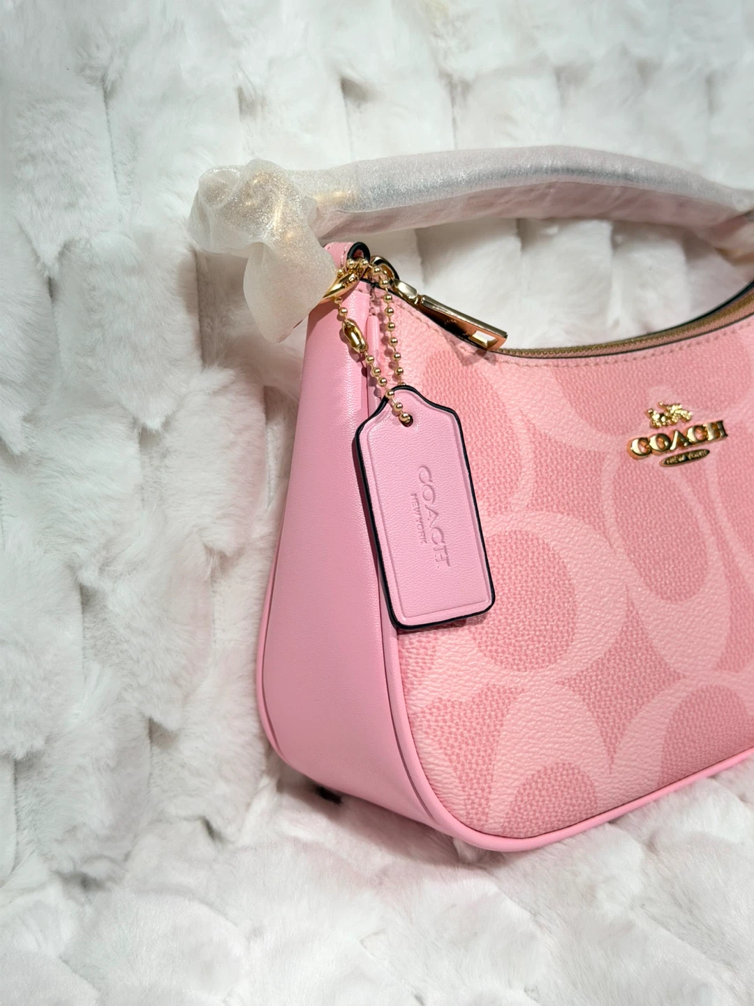 🔥 Coach Teri Shoulder Bag | Pink Pebbled Leather | ✨ - photo 3