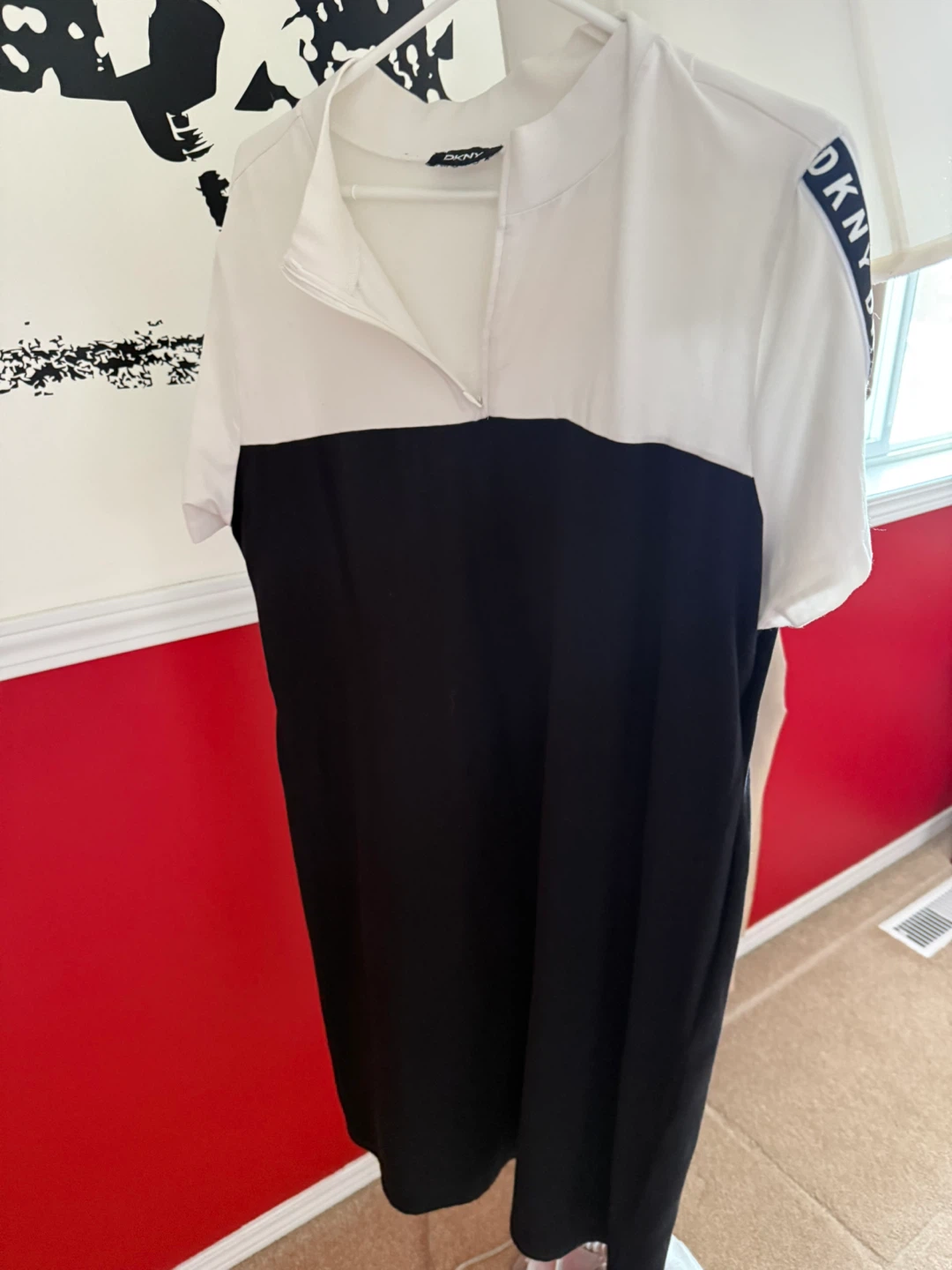 DKNY Colour Block Dress - White/Black - photo 3