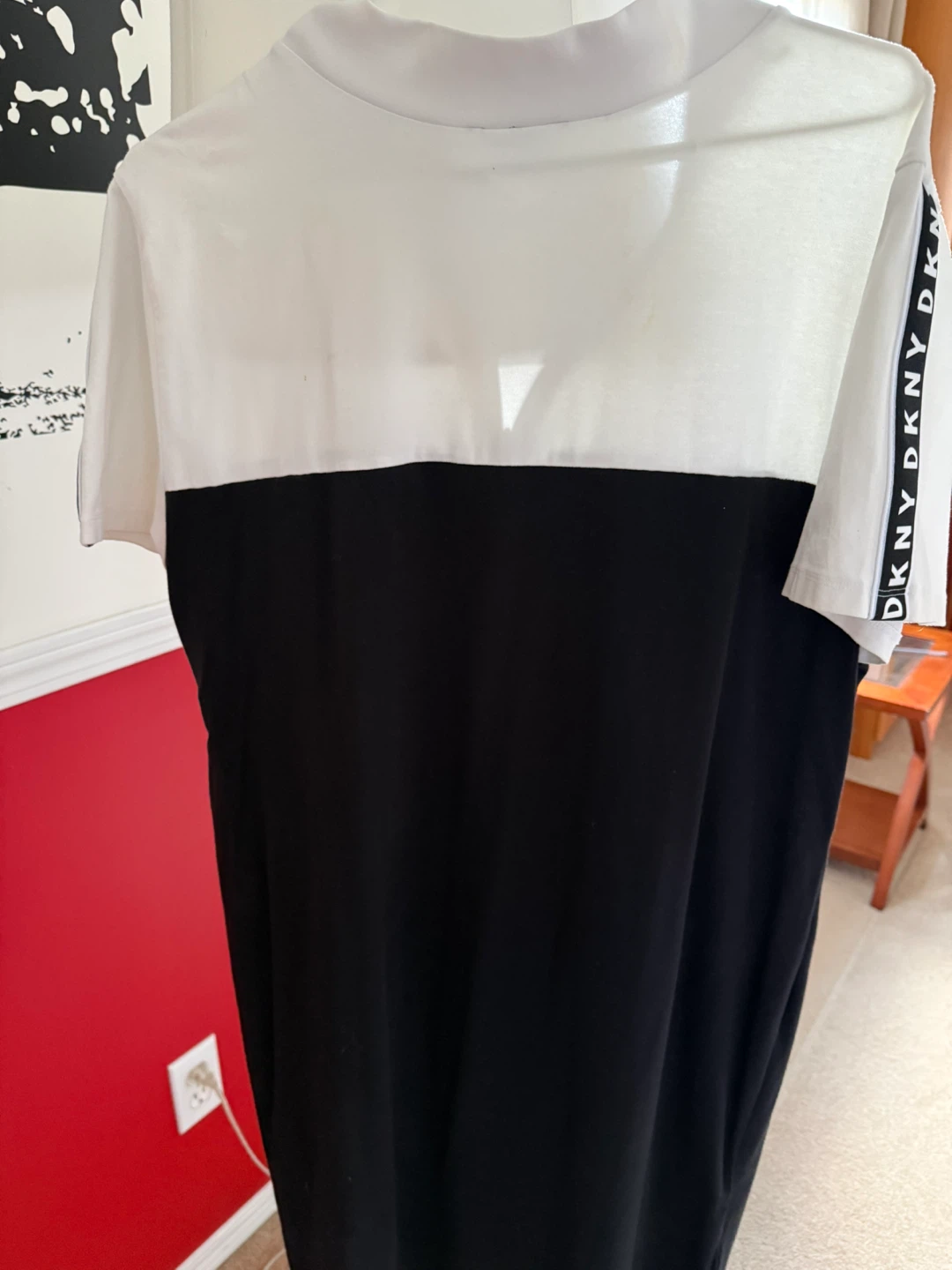 DKNY Colour Block Dress - White/Black