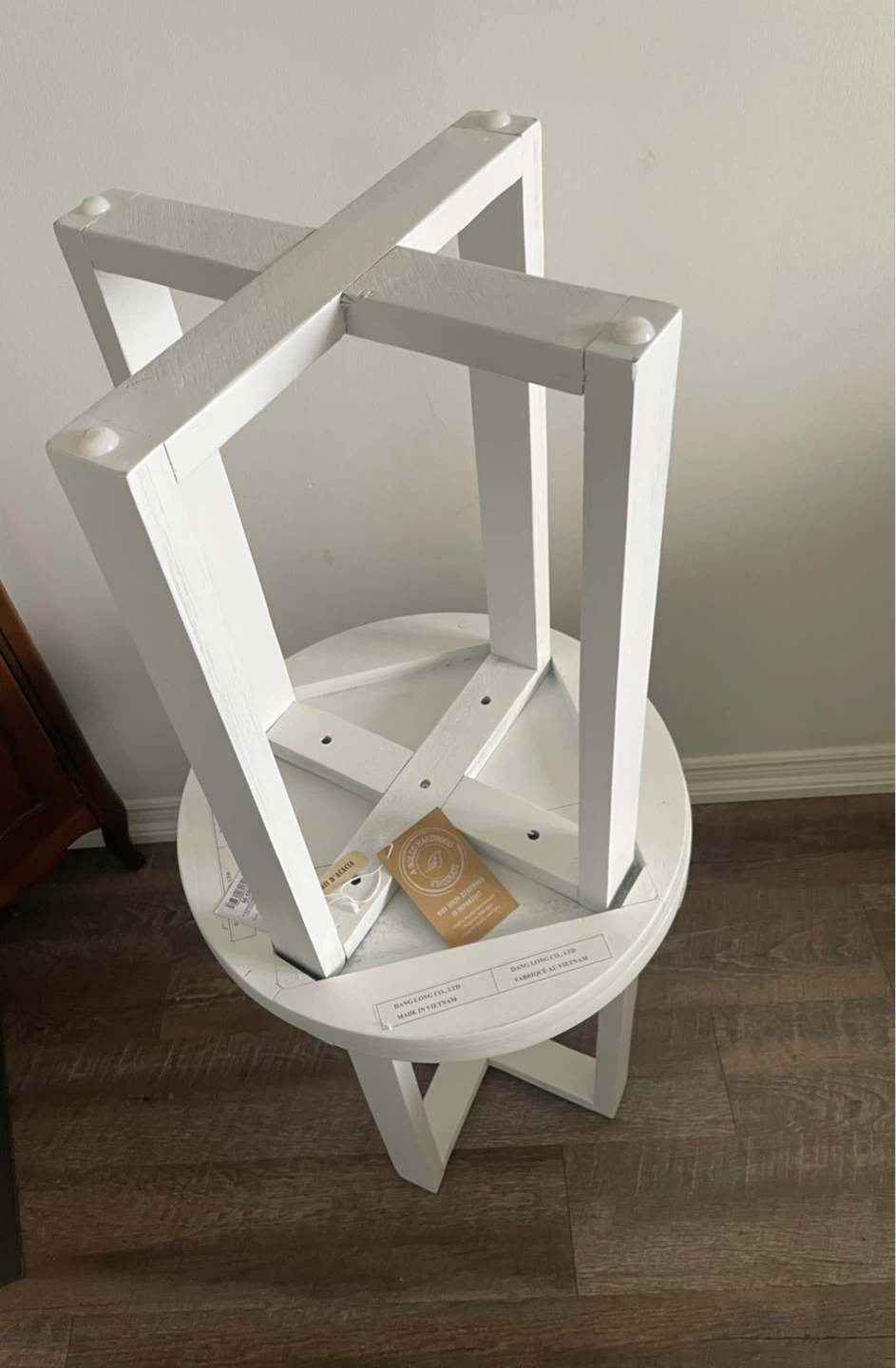 Set of 2 White Round Accent Side Tables - photo 4