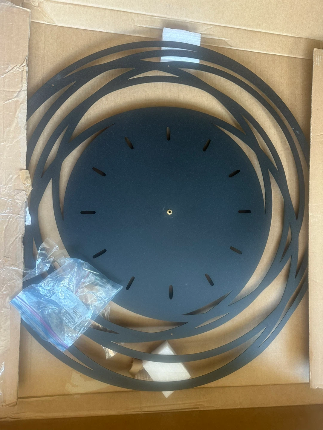 Modern Black Metal Wall Clock