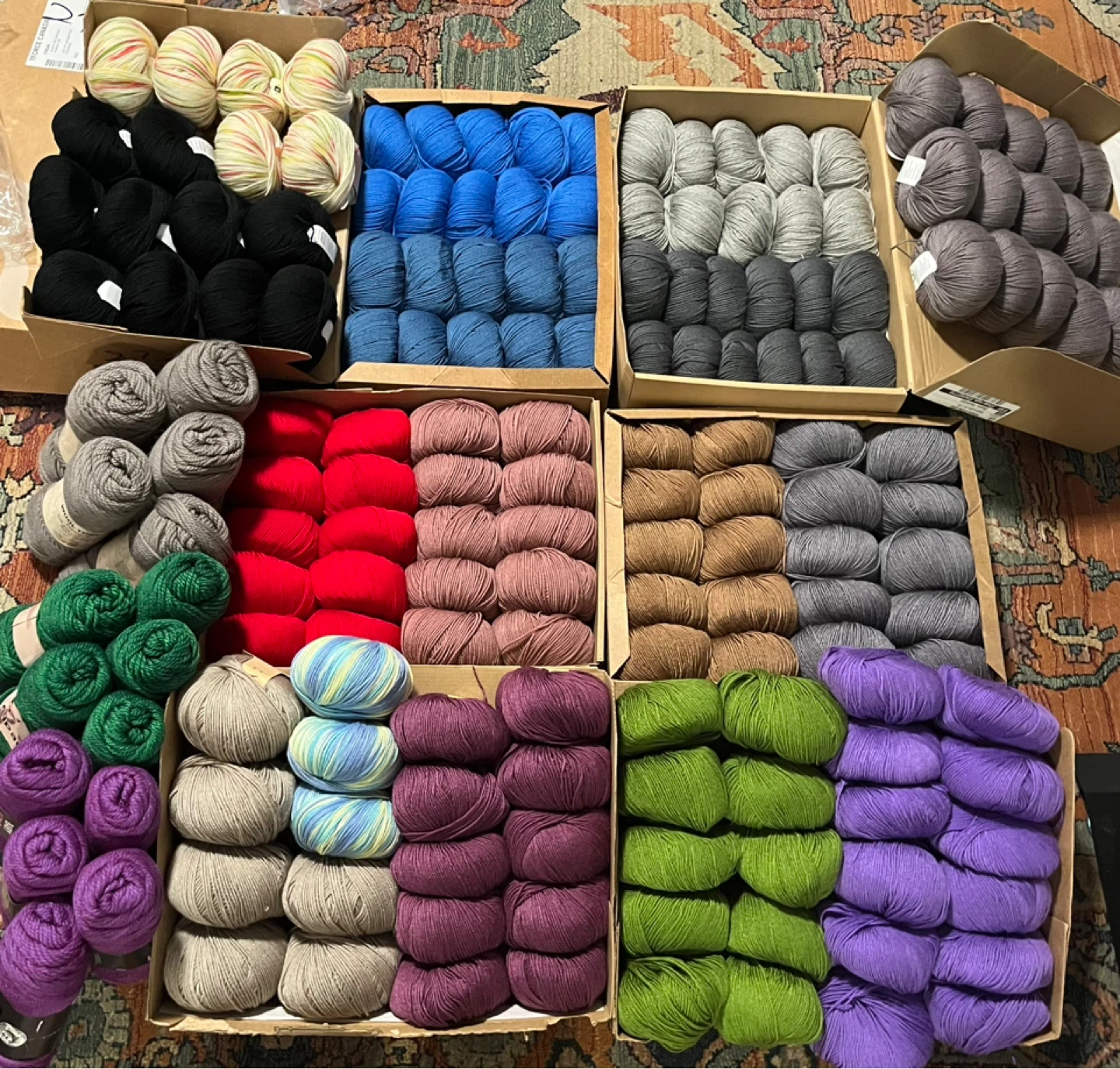 Lot of Assorted Yarn Skeins