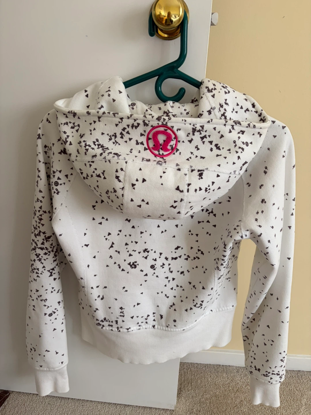 Lululemon Hoodie Full Zip White Speckled Pattern Women's Size 4 - photo 2