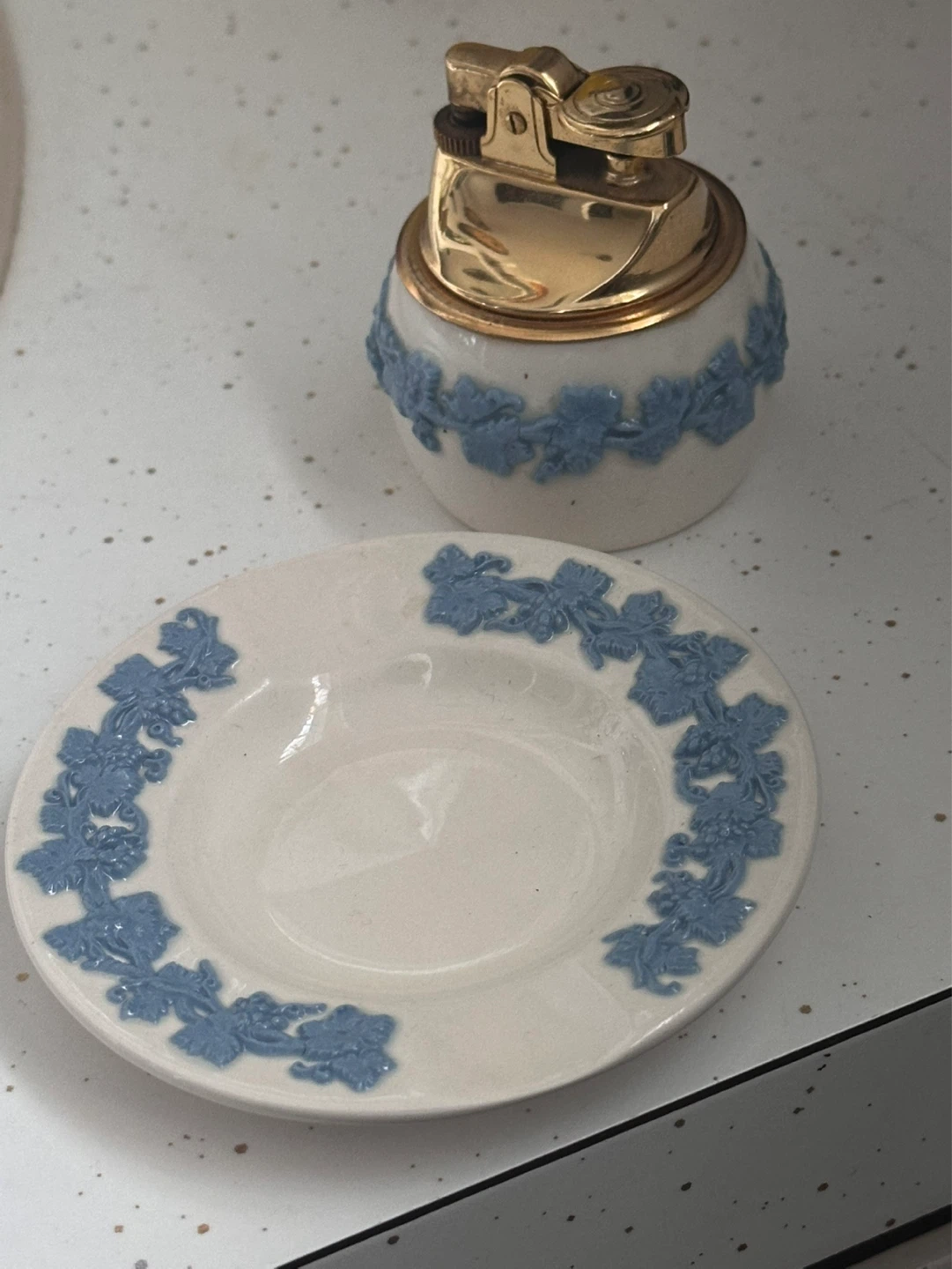 Wedgwood Queensware Lighter and Ashtray