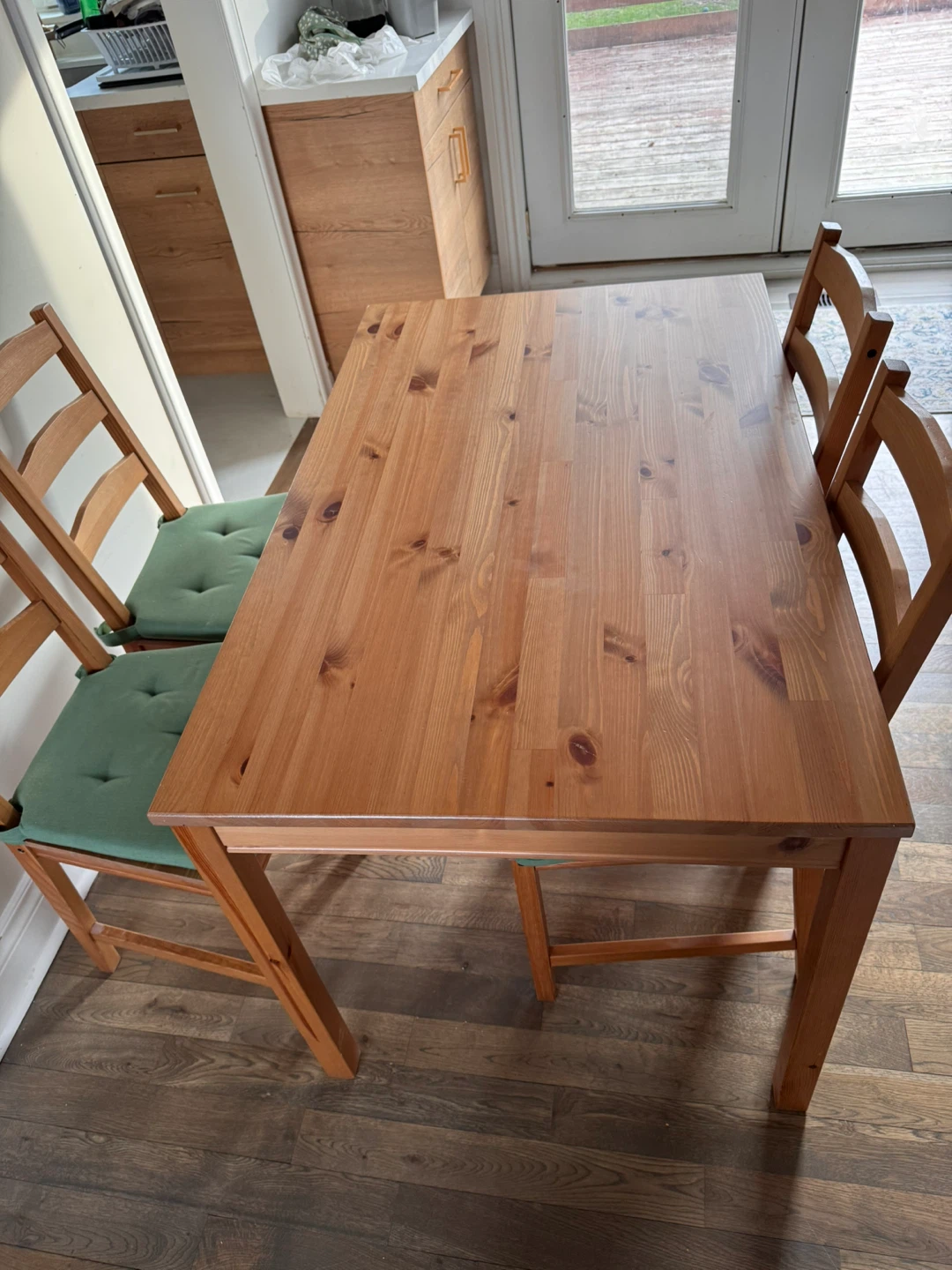 IKEA HÄGERNÄS Dining Table and 4 Chairs - Antique Stain Pine - photo 2