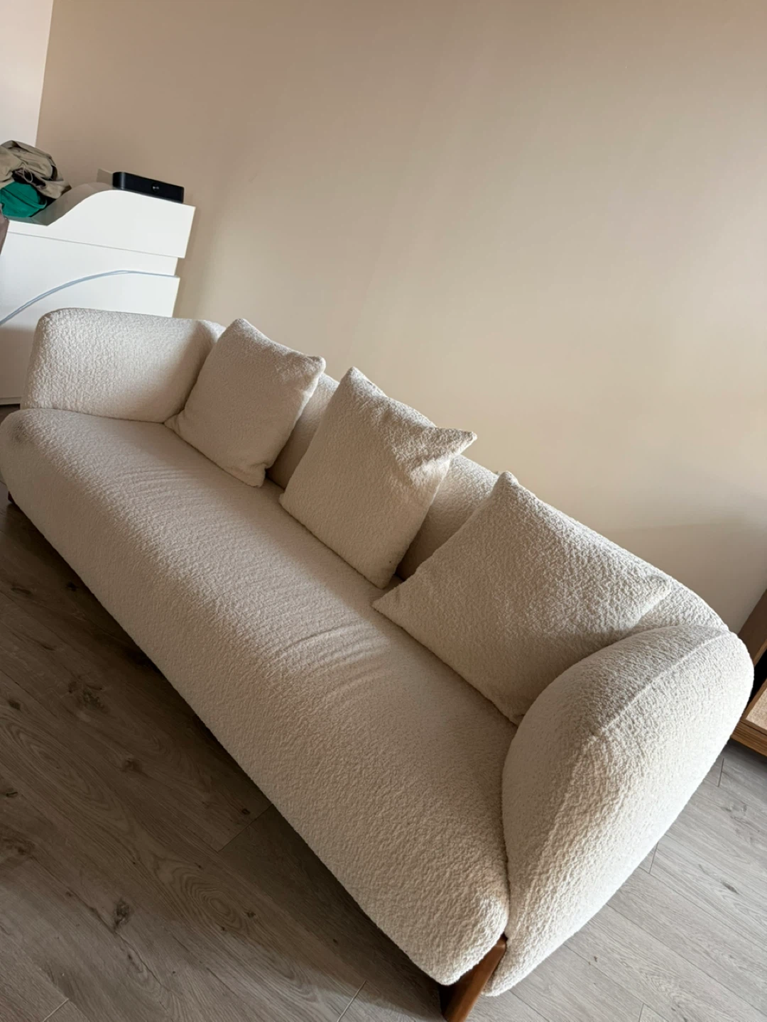 Cream Bouclé Sofa - photo 2