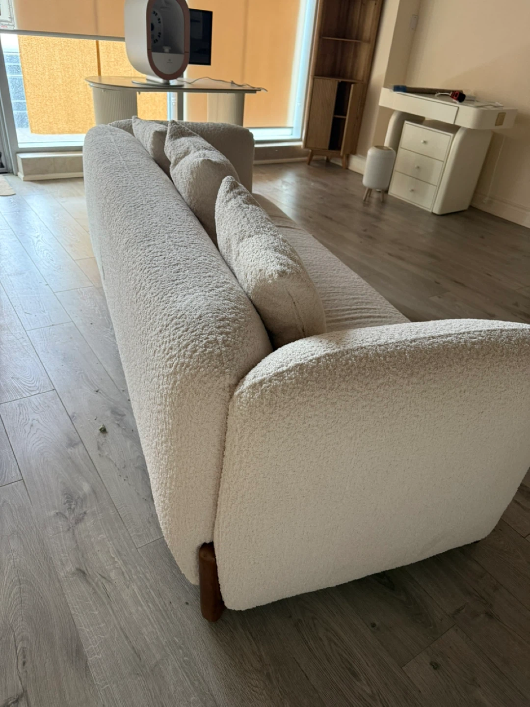 Cream Bouclé Sofa - photo 3