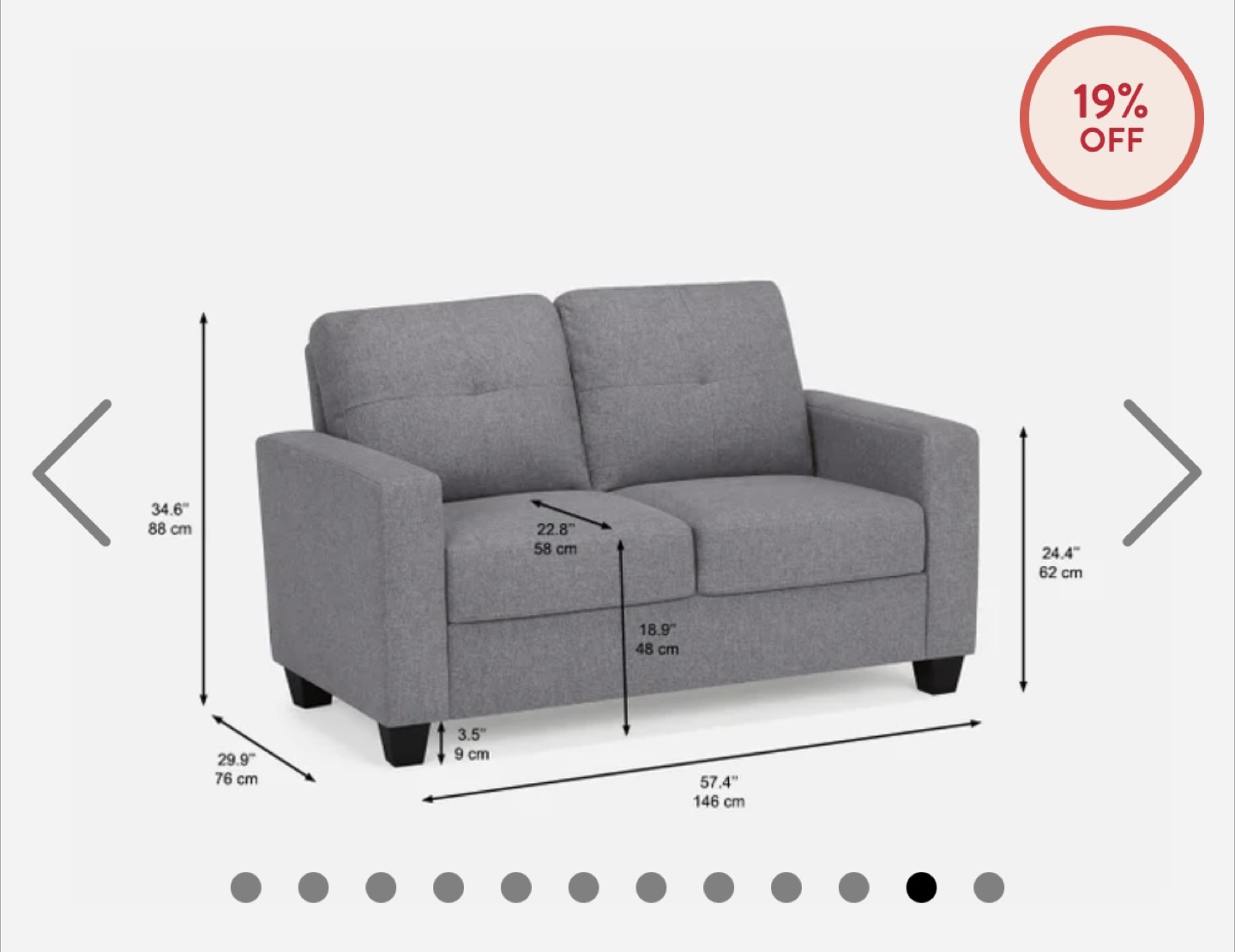 Erin Loveseat - Grey - photo 3