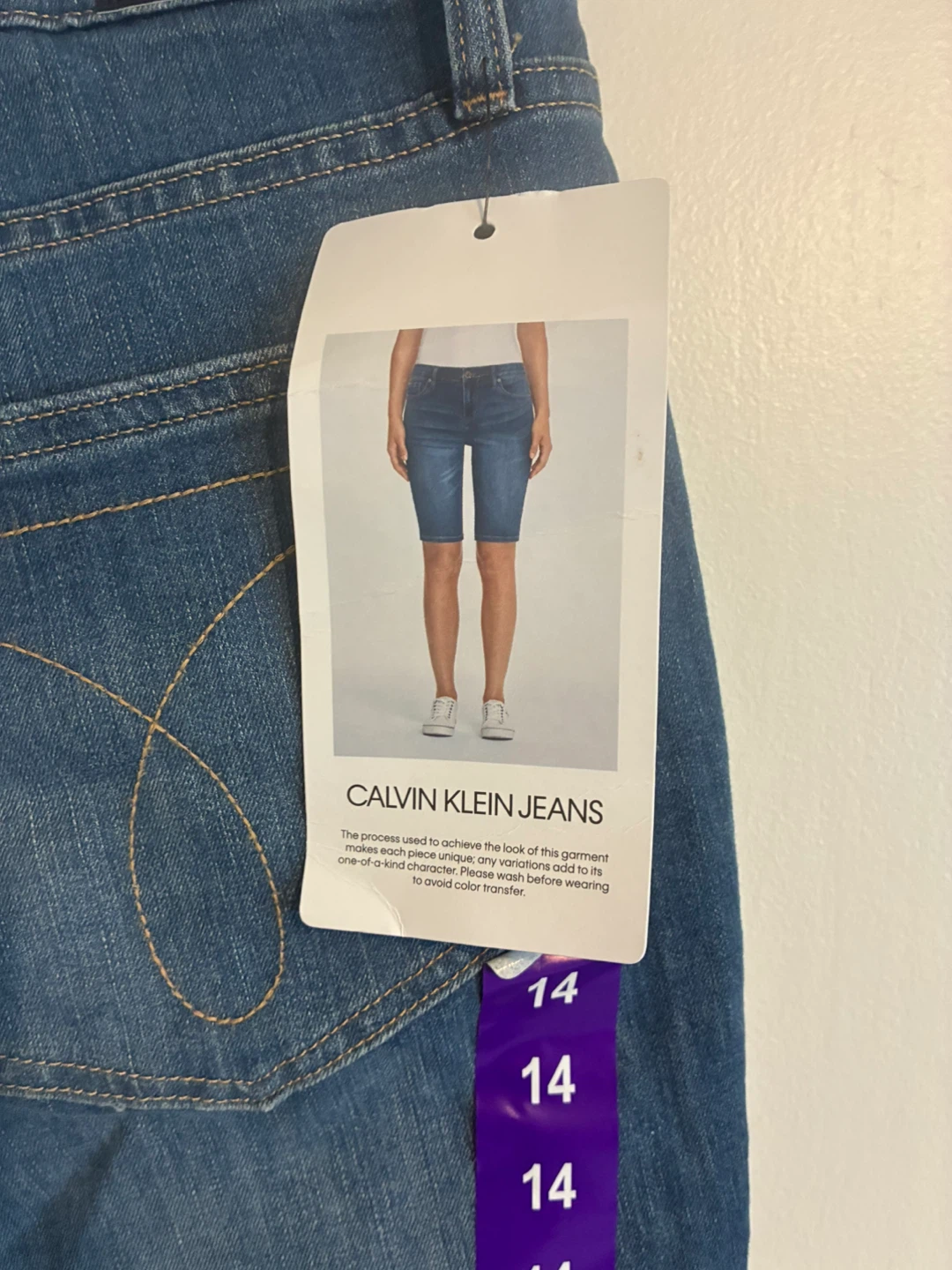 Calvin Klein Jeans Women's Denim Bermuda Shorts Size 14 - photo 5