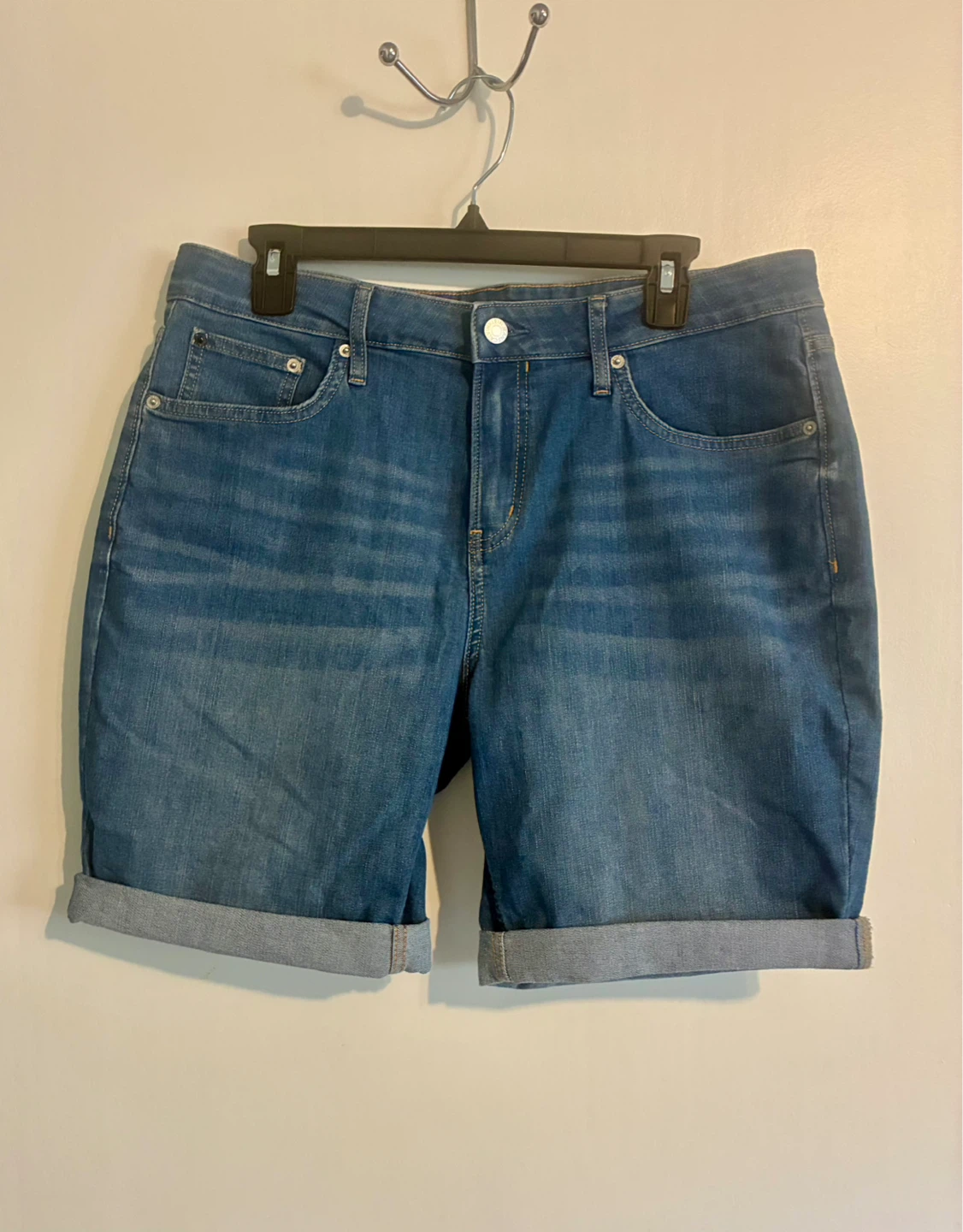Calvin Klein Jeans Women's Denim Bermuda Shorts Size 14
