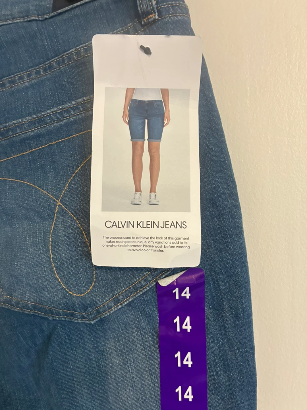 Calvin Klein Jeans Women's Denim Bermuda Shorts Size 14 - photo 4