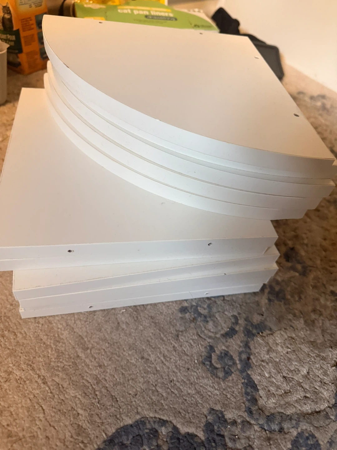 White Corner Shelves