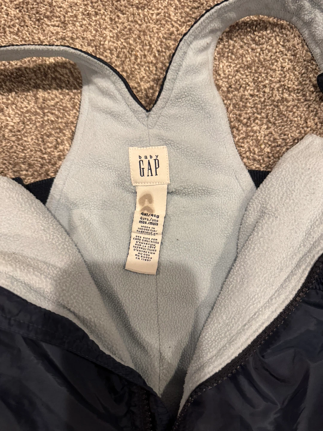 Baby Gap Snow Bib Overalls Size 4XL/46 Navy Blue - photo 3