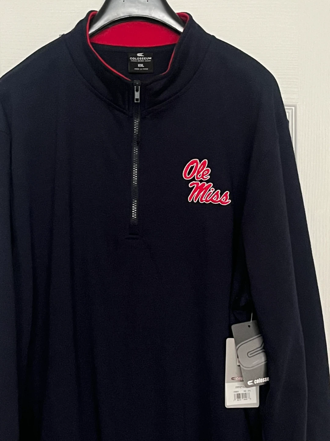 Ole Miss Pullover Quarter Zip Sweatshirt Men’s XXL - photo 2