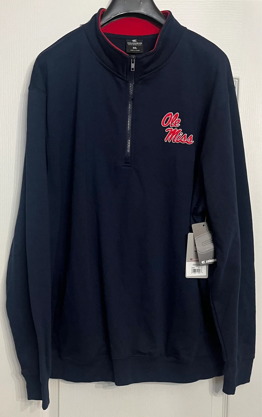 Ole Miss Pullover Quarter Zip Sweatshirt Men’s XXL