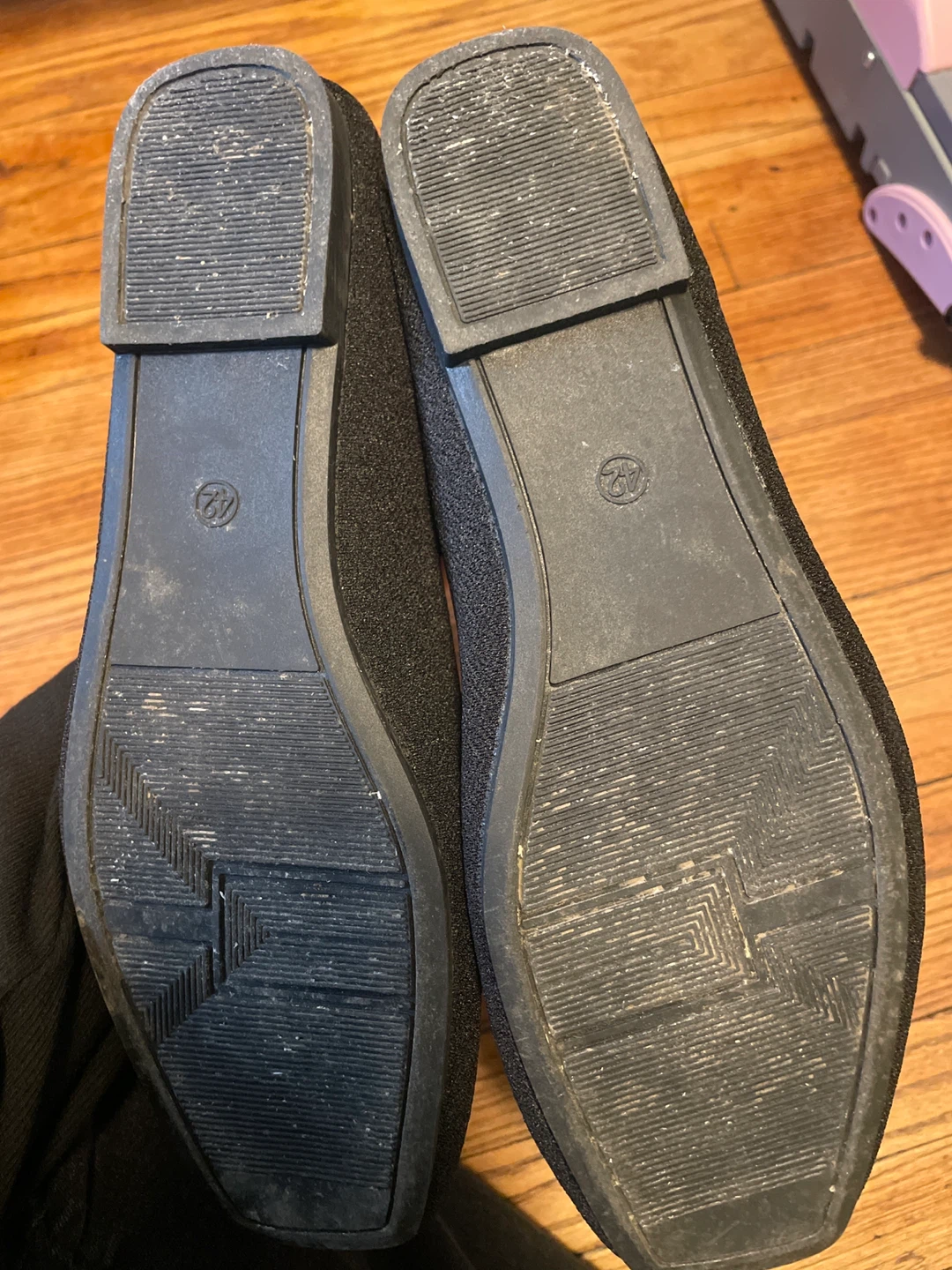 Black Ballet Flats with Ankle Strap - photo 2