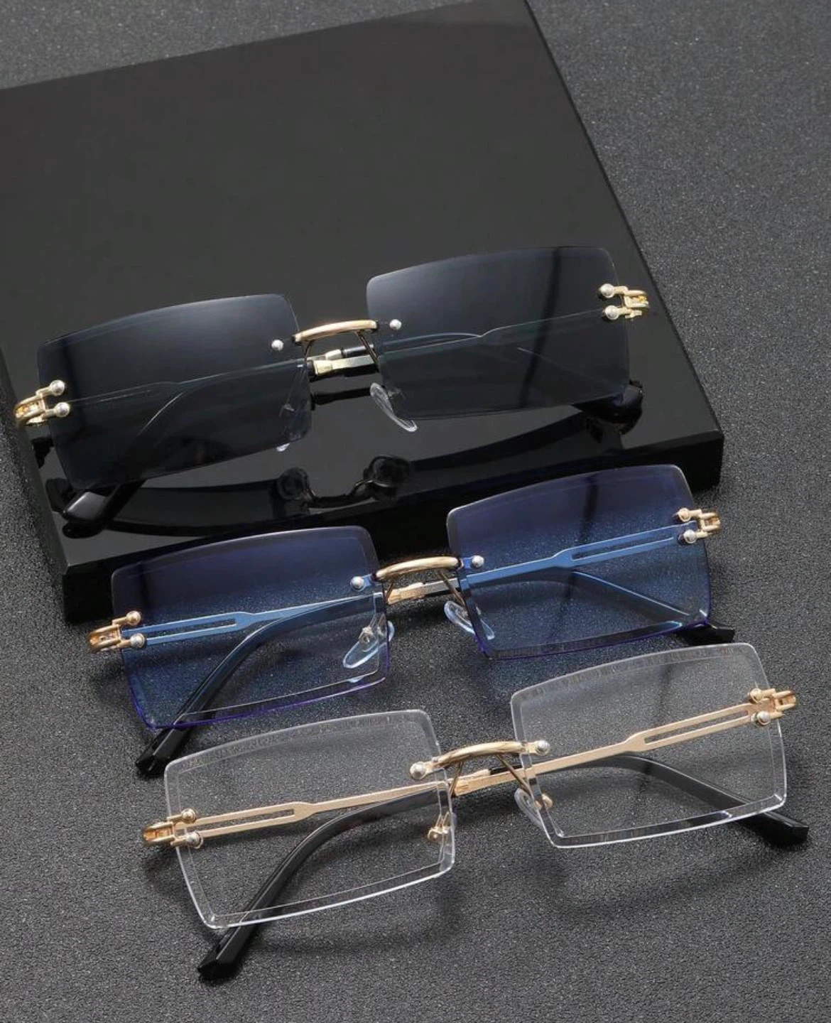 Men’s designer sunglasses - Gold Accents