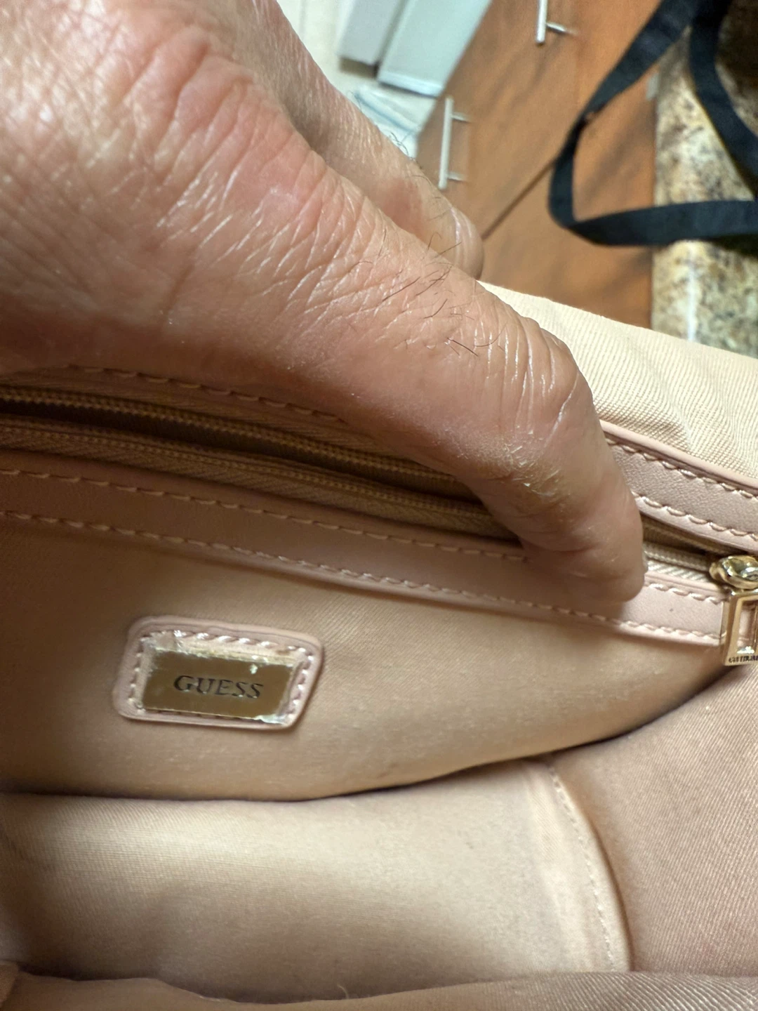 Guess Quilted Crossbody Bag - Blush Pink - photo 5
