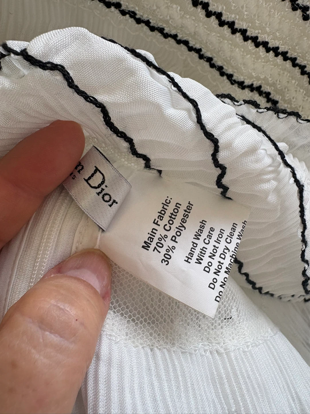 Christian Dior White Top with Black Trim - photo 5