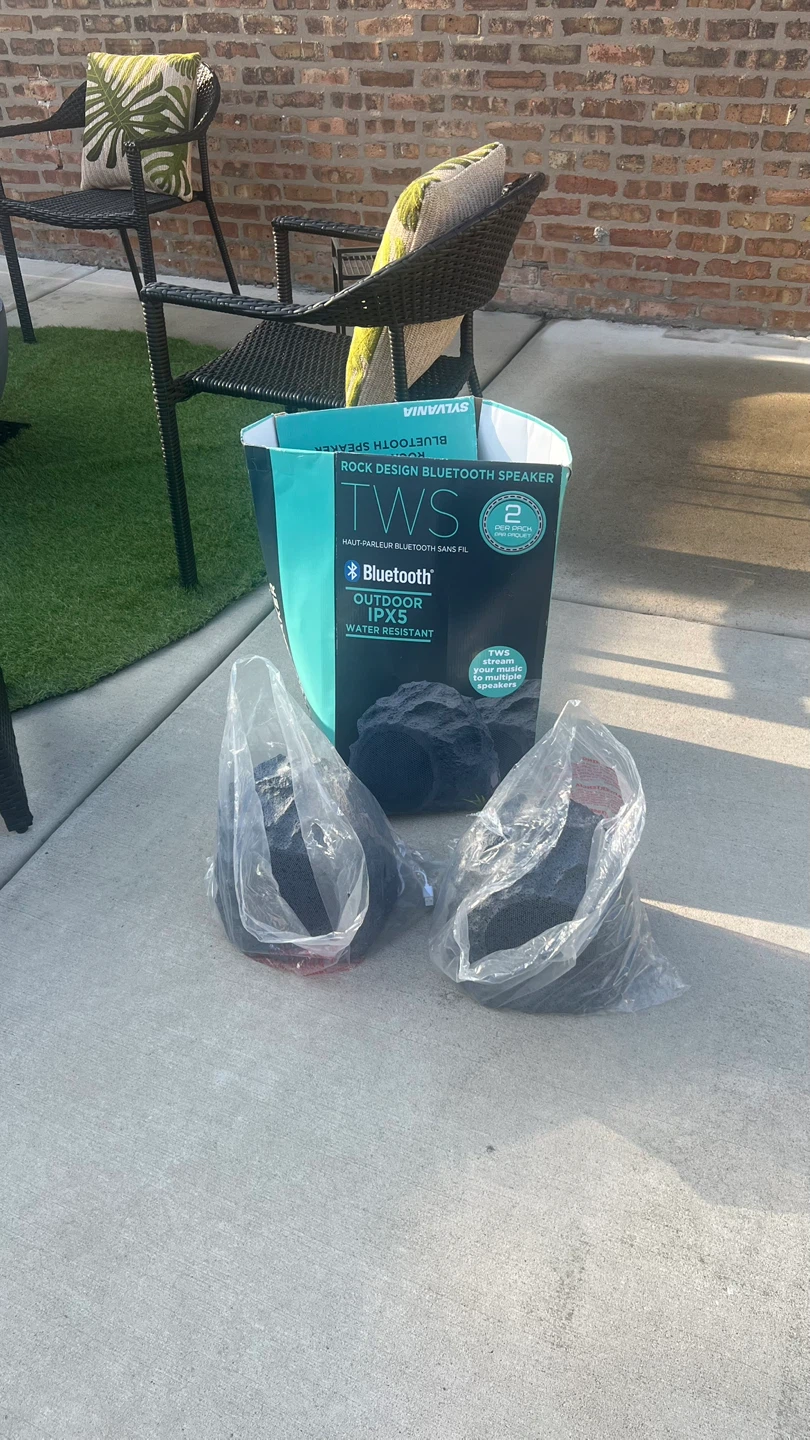 Sylvania TWS Rock Design Bluetooth Speakers (2 Pack)