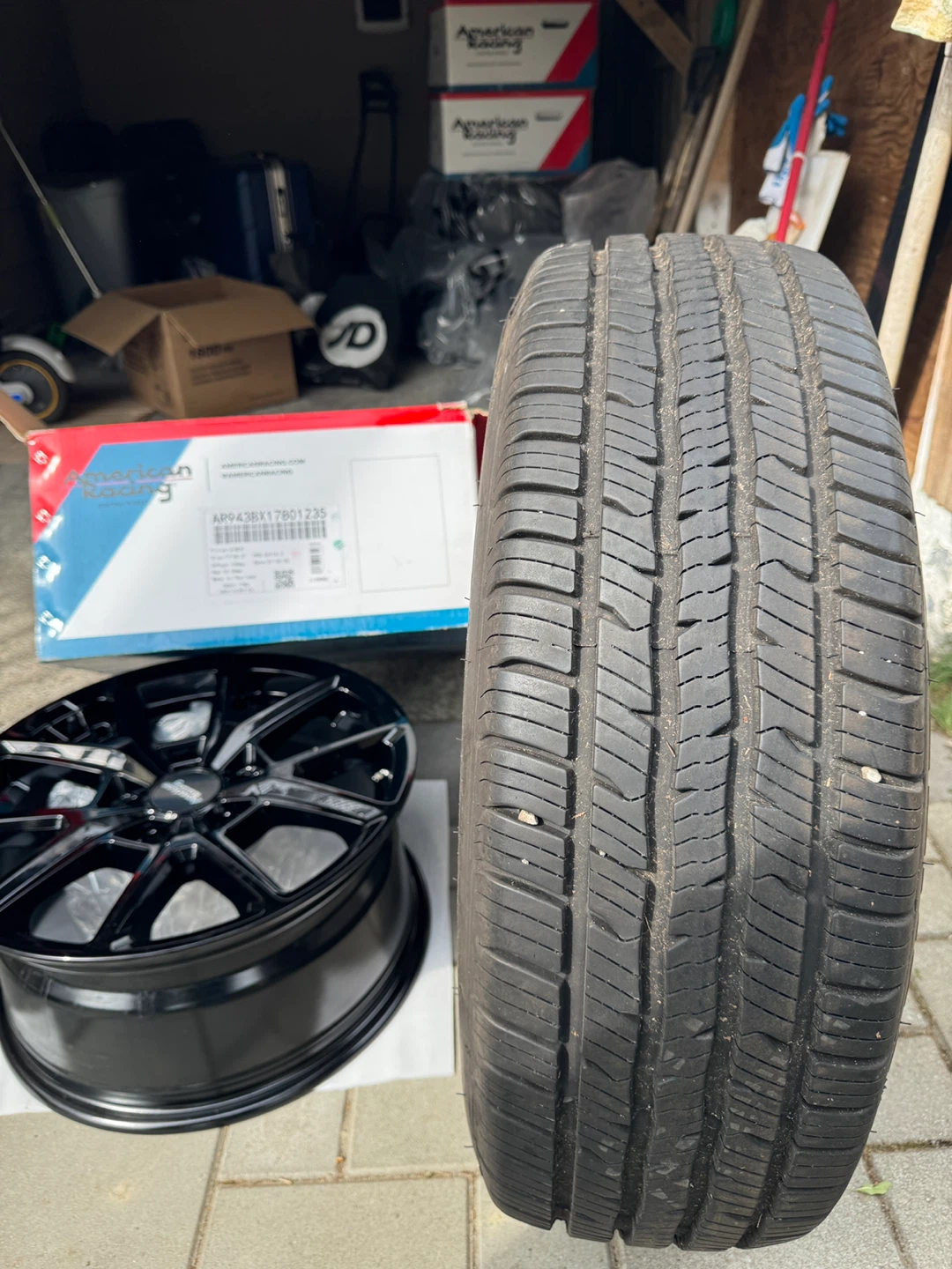 American Racing Black Alloy Wheel and Tire - photo 5