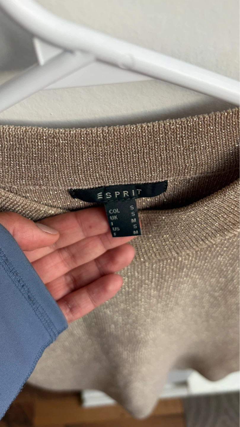Esprit Women's Tan Sparkly Knit Sleeveless Top - Size S - photo 2