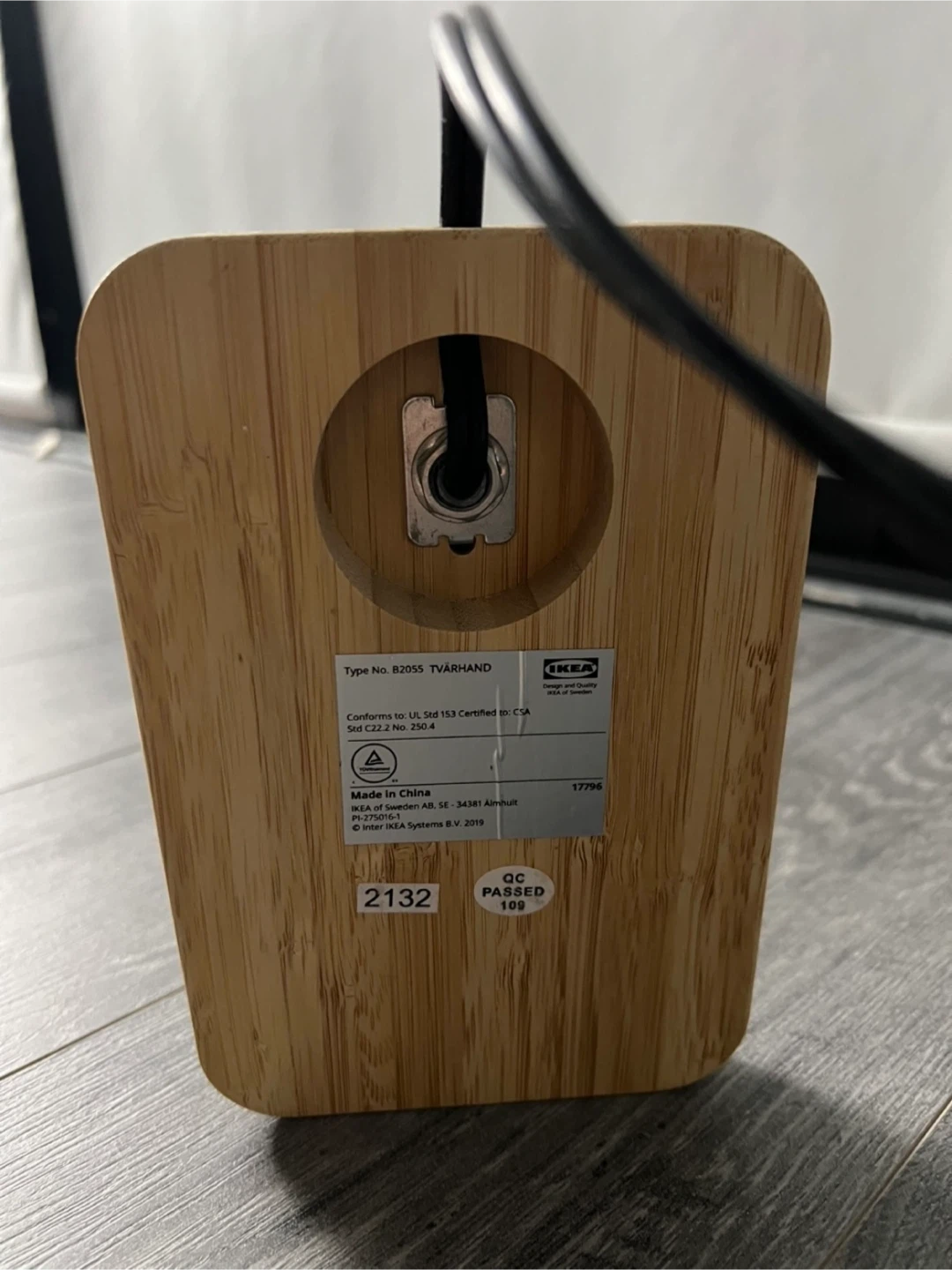 IKEA Tvärhand Table Lamp - Black/Bamboo - photo 2