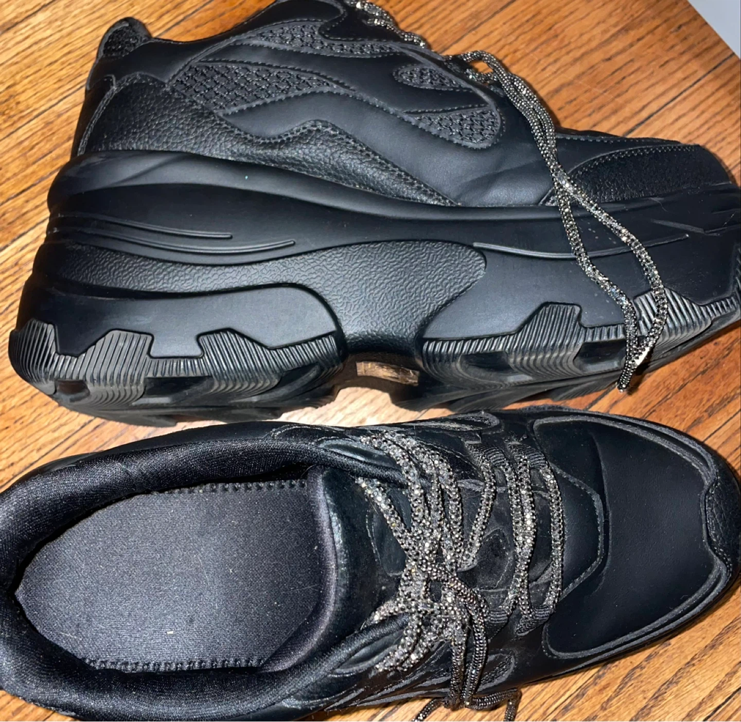 Black Chunky Sneakers