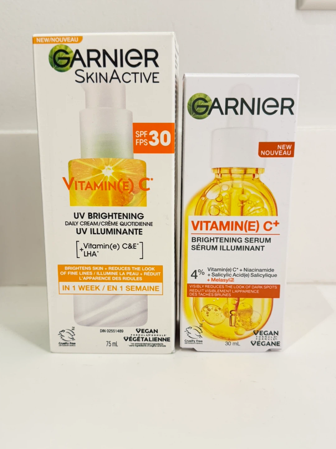 Garnier Vitamin C+ Brightening Serum & UV Brightening Cream