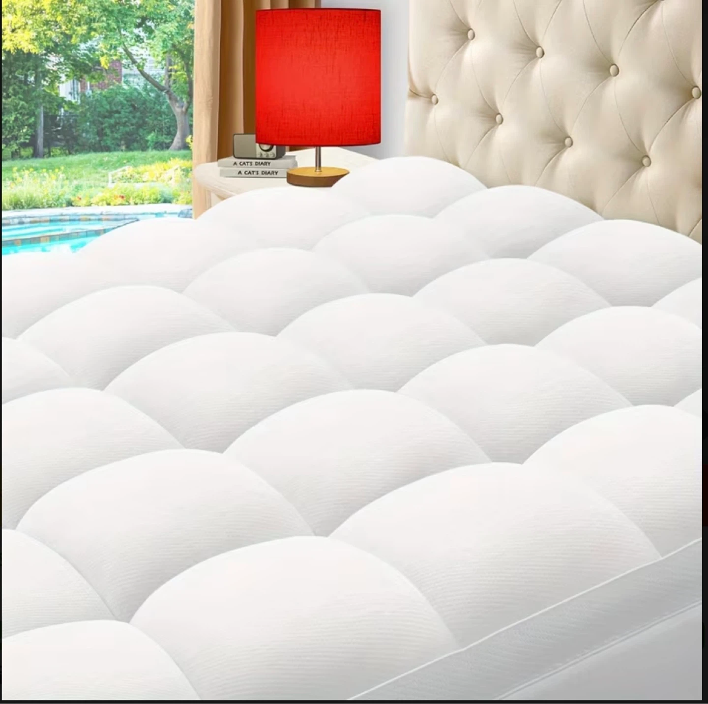 New Cali King Mattress Topper 72x84+18inch Machine Washable