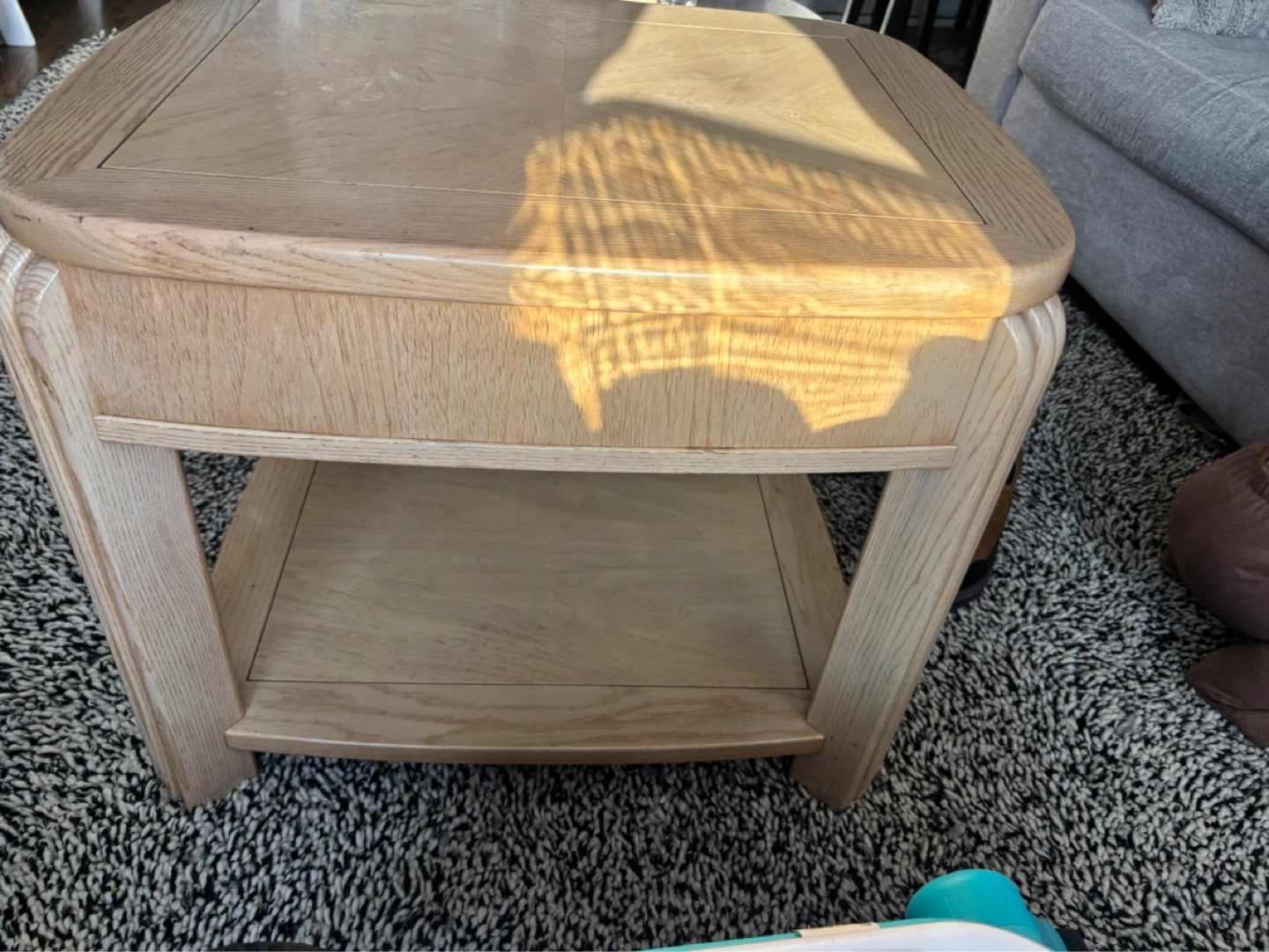 Wooden End Table with Drawer - photo 5