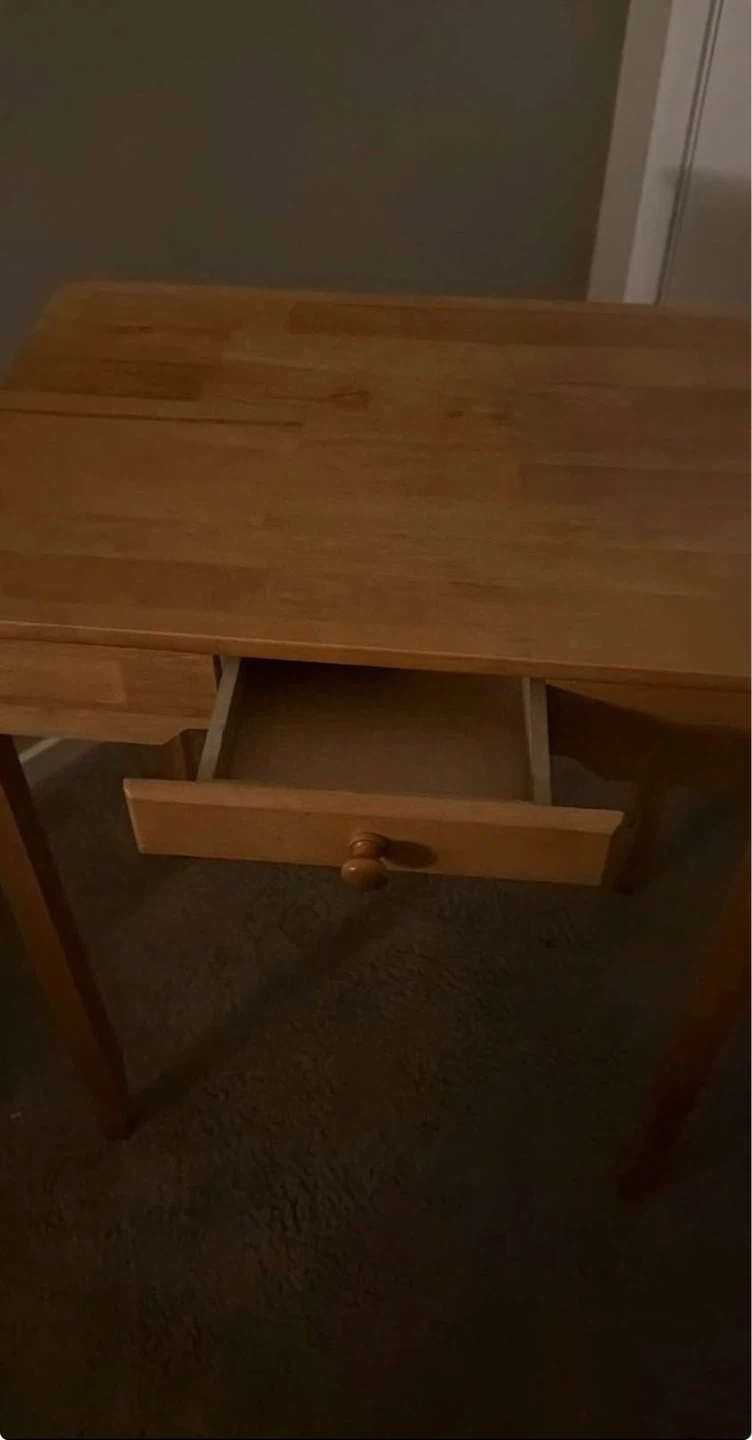 Wooden Desk with Drawer - photo 2