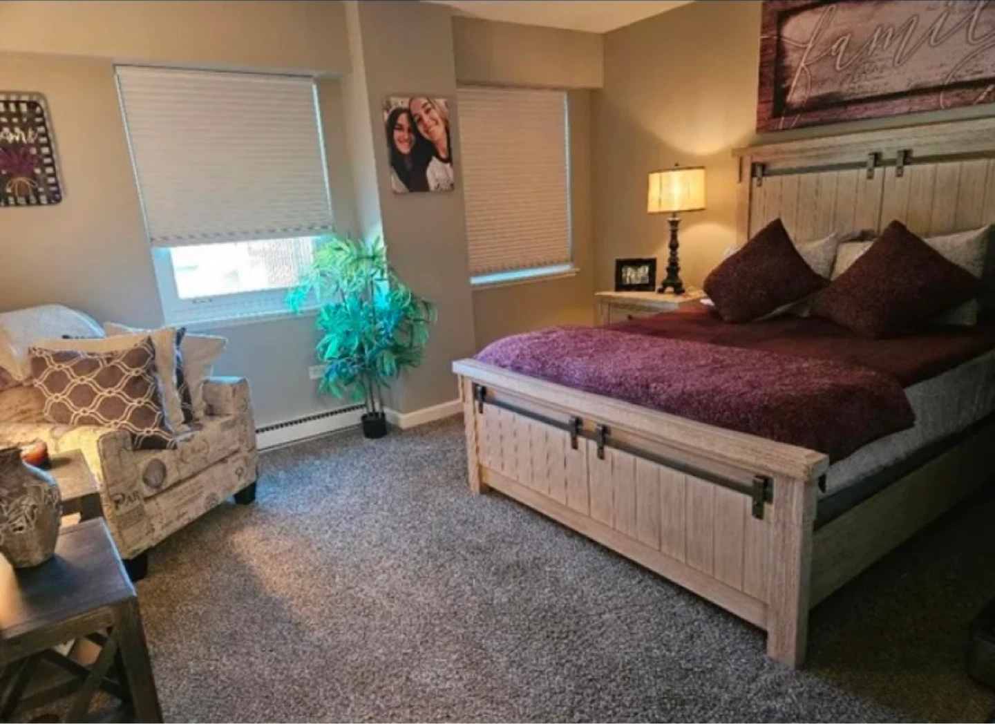 Farmhouse Barn Door  Queen Bed Frame