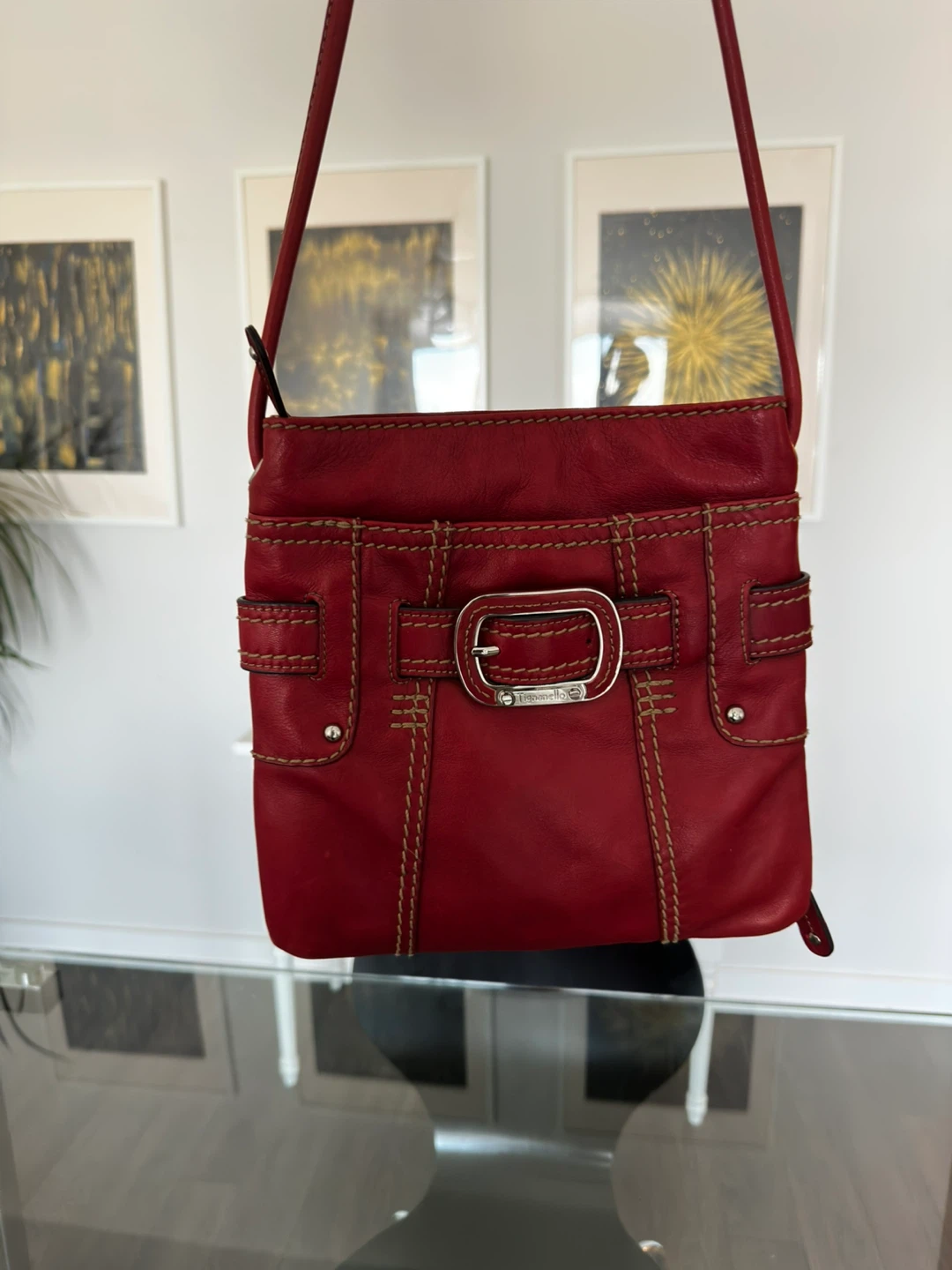 Tignanello Red Leather Crossbody - photo 5