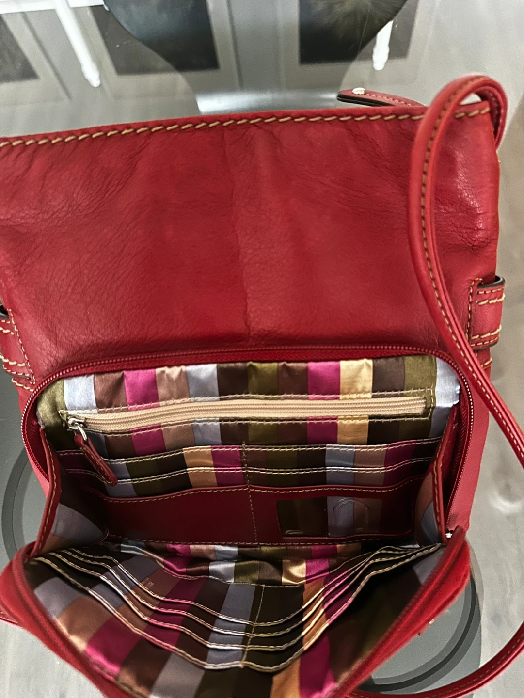 Tignanello Red Leather Crossbody - photo 4