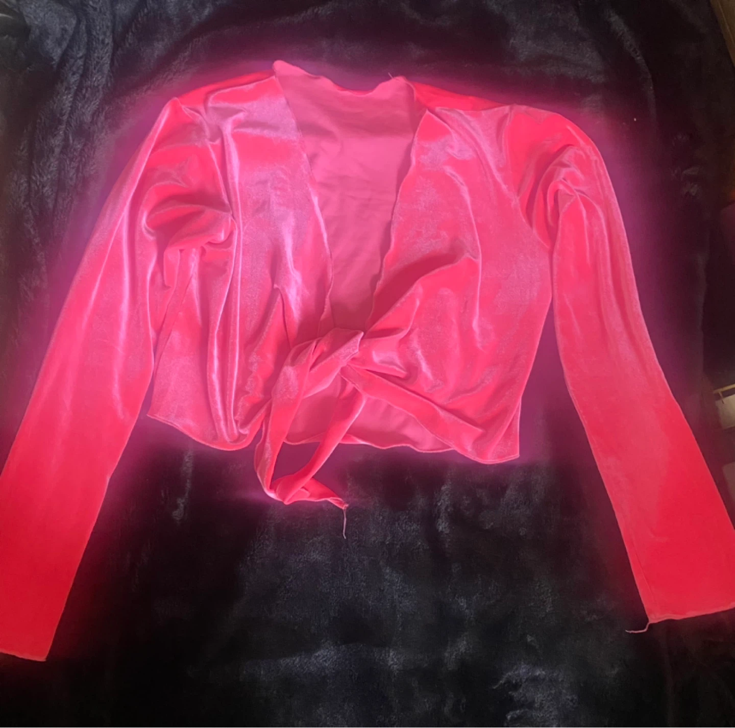 🌱  Dress Wright On Ice Pink Velvet Skating Bolero - Adult Small