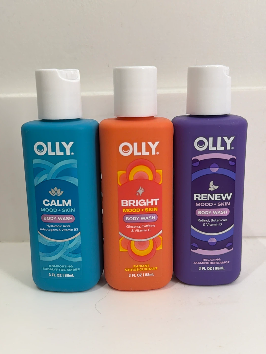 OLLY Mood + Skin Body Wash Set (Calm, Bright, Renew)