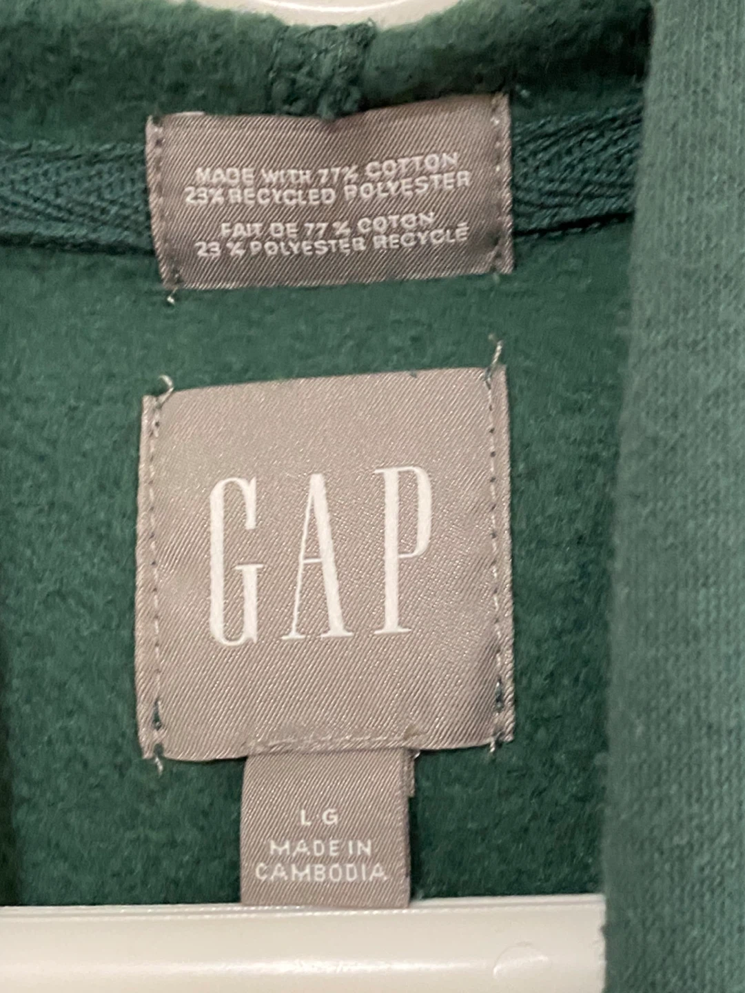 GAP Green Logo Hoodie - Size LG - photo 4