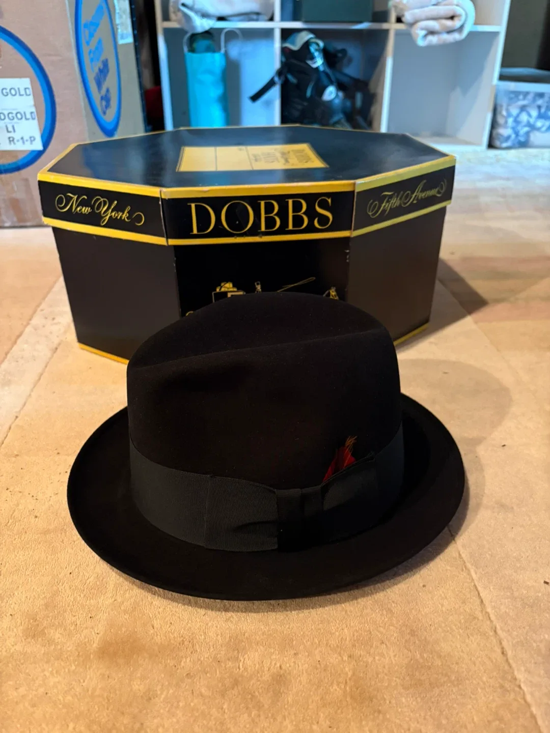 Dobbs Fifth Avenue Black Felt Hat