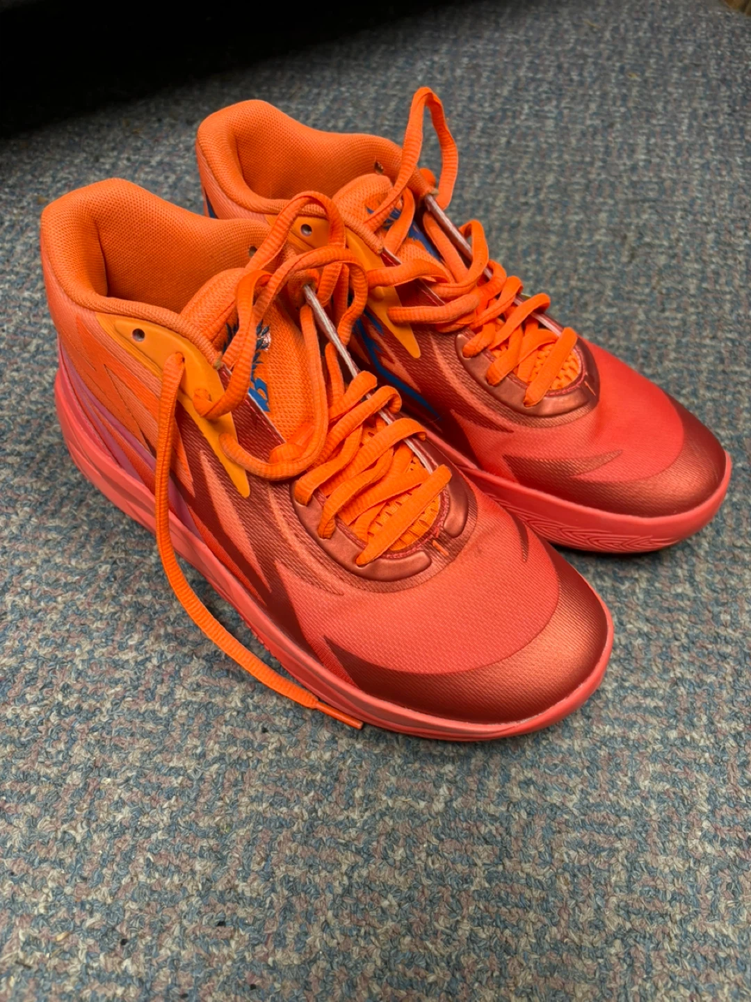 Orange puma shoes size 5