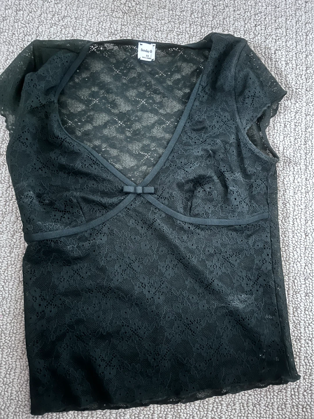 Sunday B Lace Top XS Black