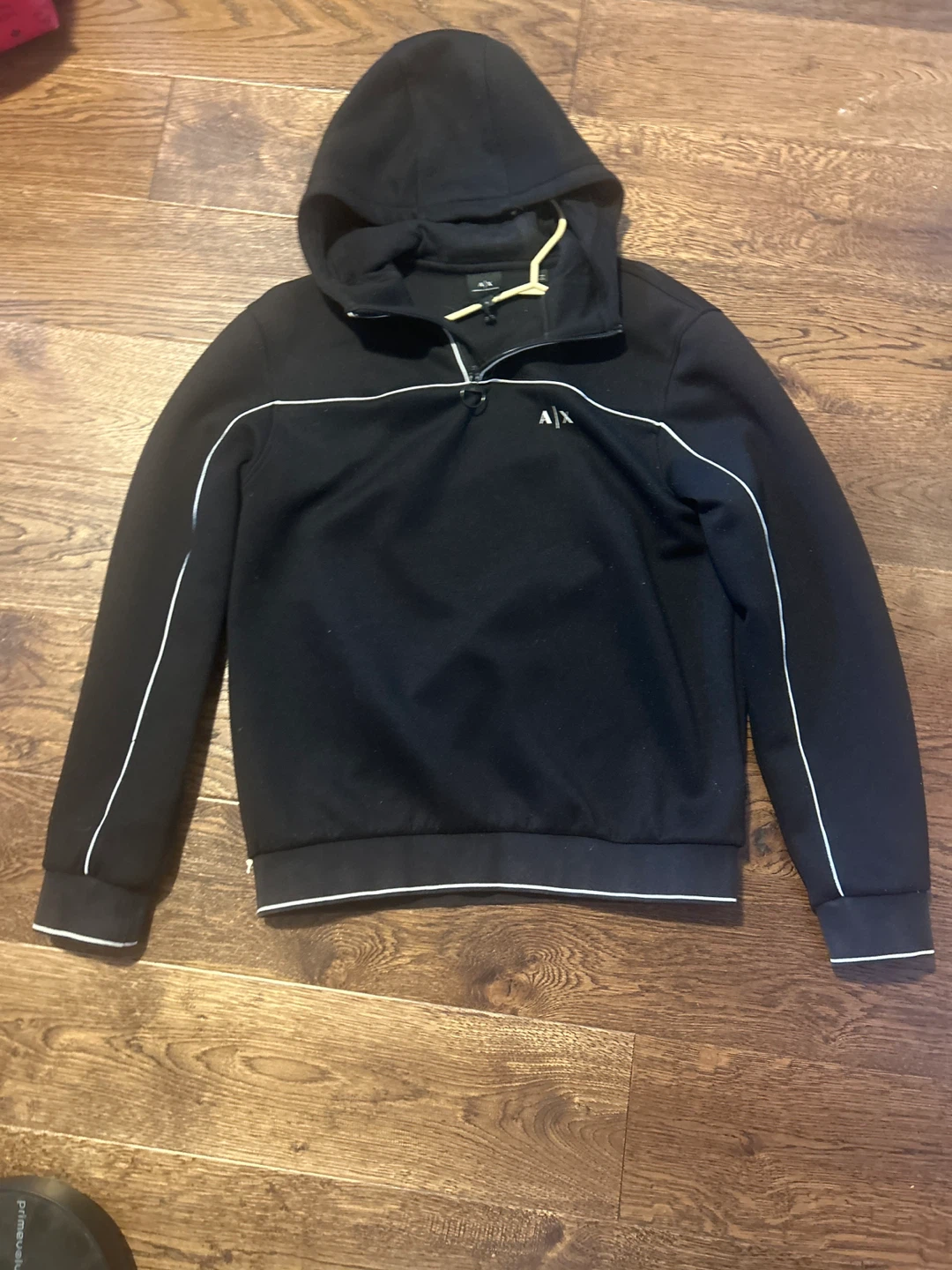Armani Exchange Black 1/4 Zip Hoodie - photo 2