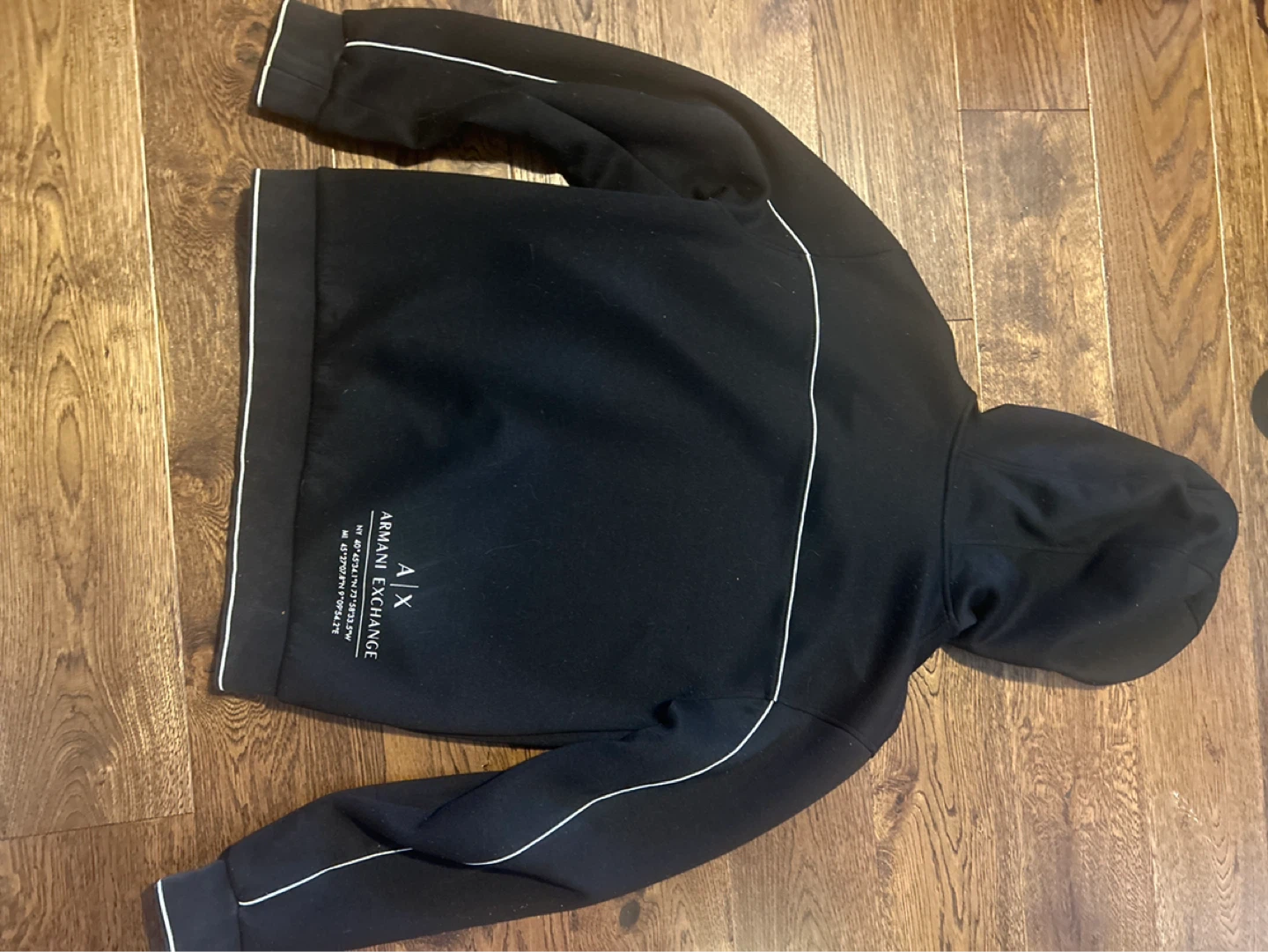 Armani Exchange Black 1/4 Zip Hoodie - photo 3