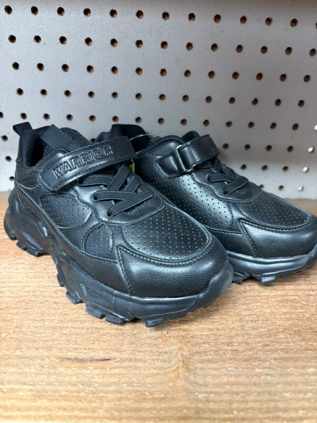 Warrior Black Velcro Sneakers size 3