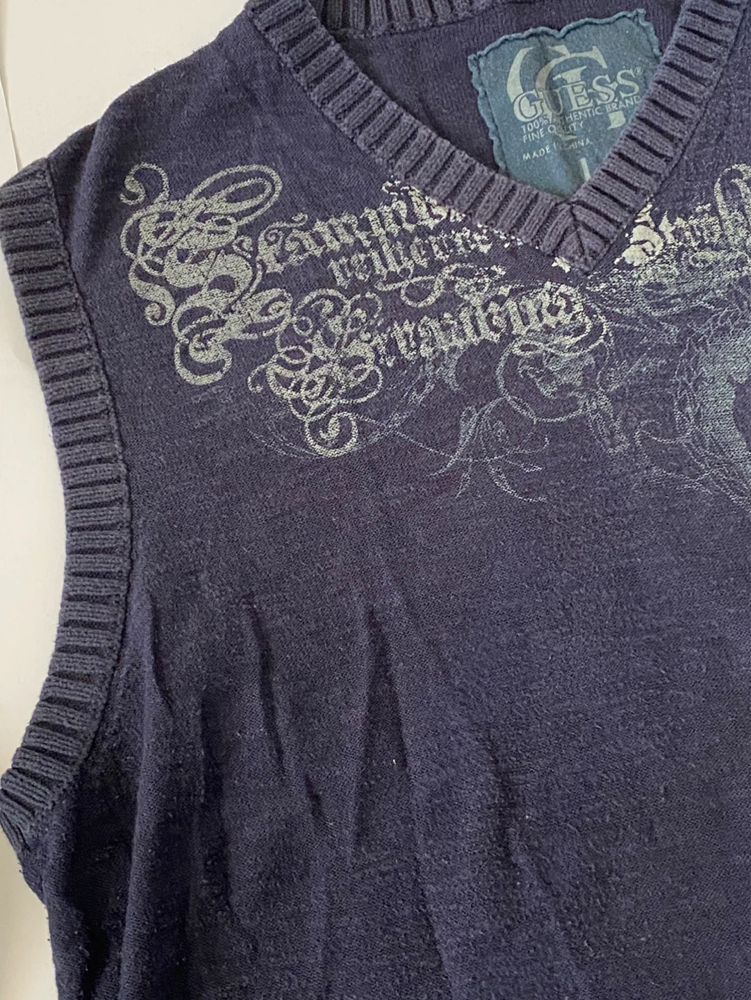 Guess Sleeveless V-Neck Sweater Vest - photo 4