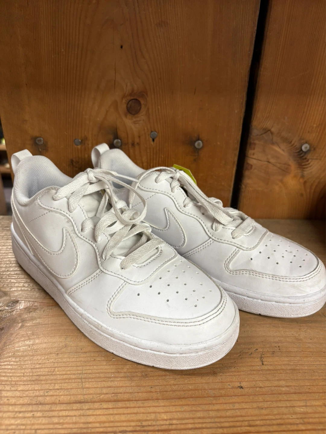 Nike White Leather Sneakers air forces