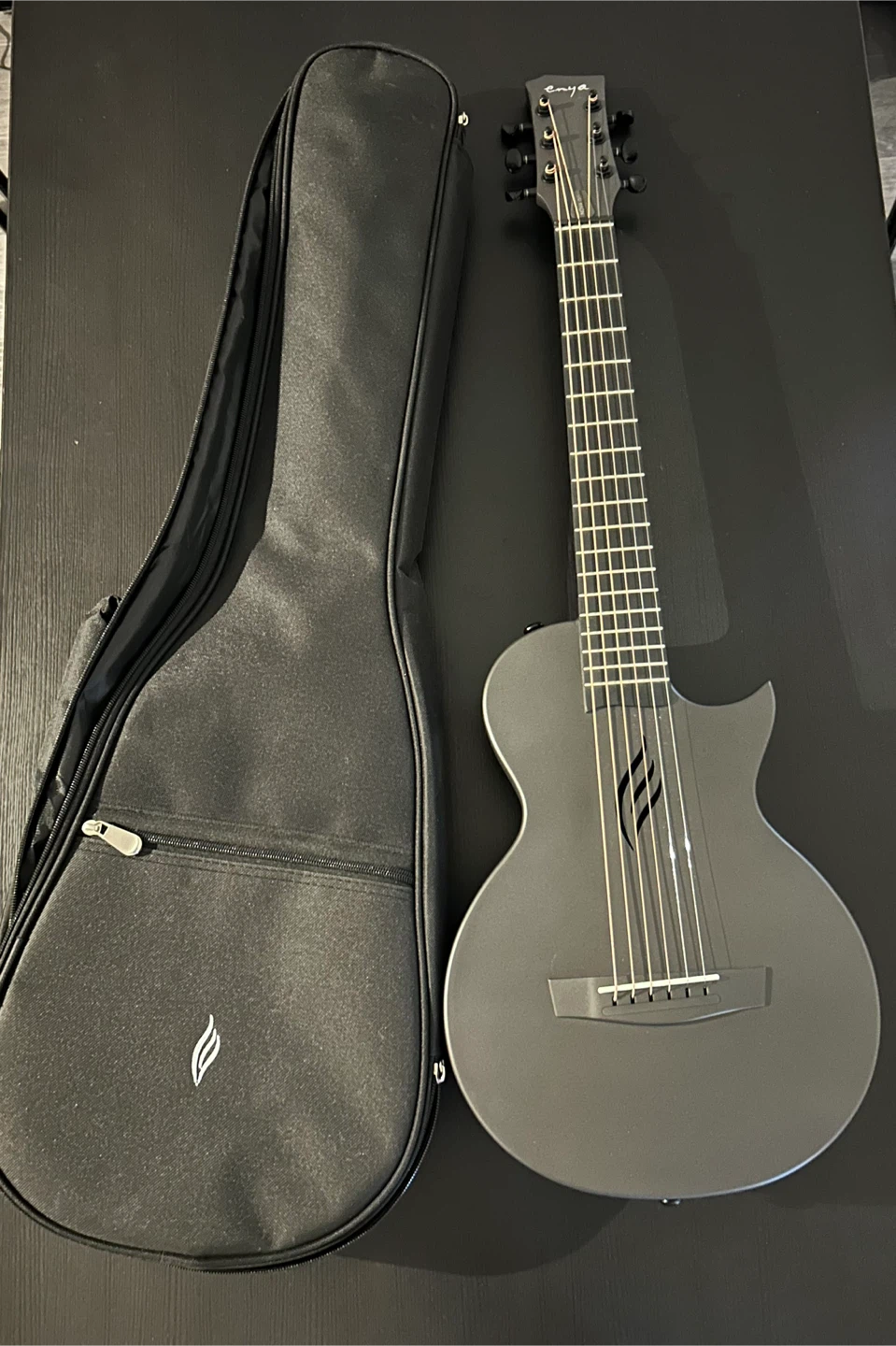 Enya Nova Go Mini Carbon Fiber Acoustic Guitar with Case - photo 3