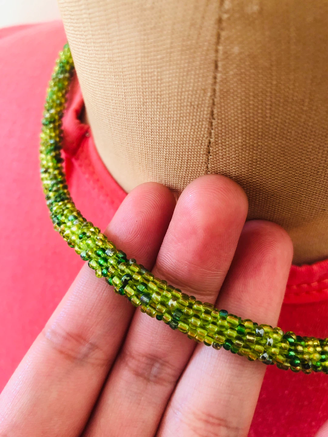 Green Beaded Necklace - photo 2