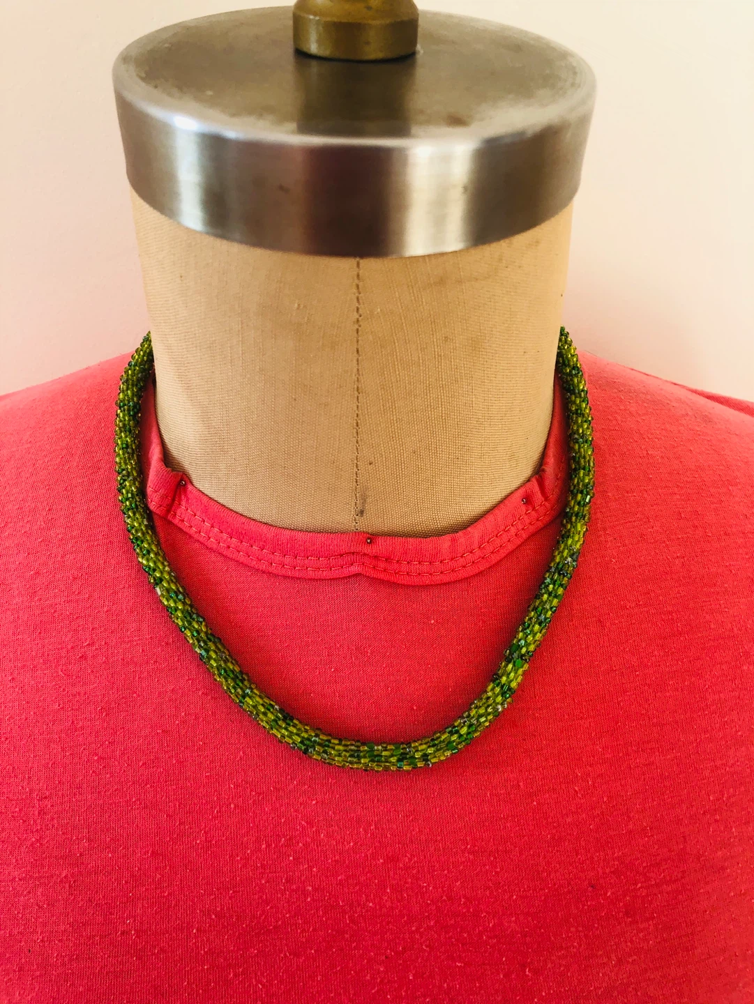 Green Beaded Necklace