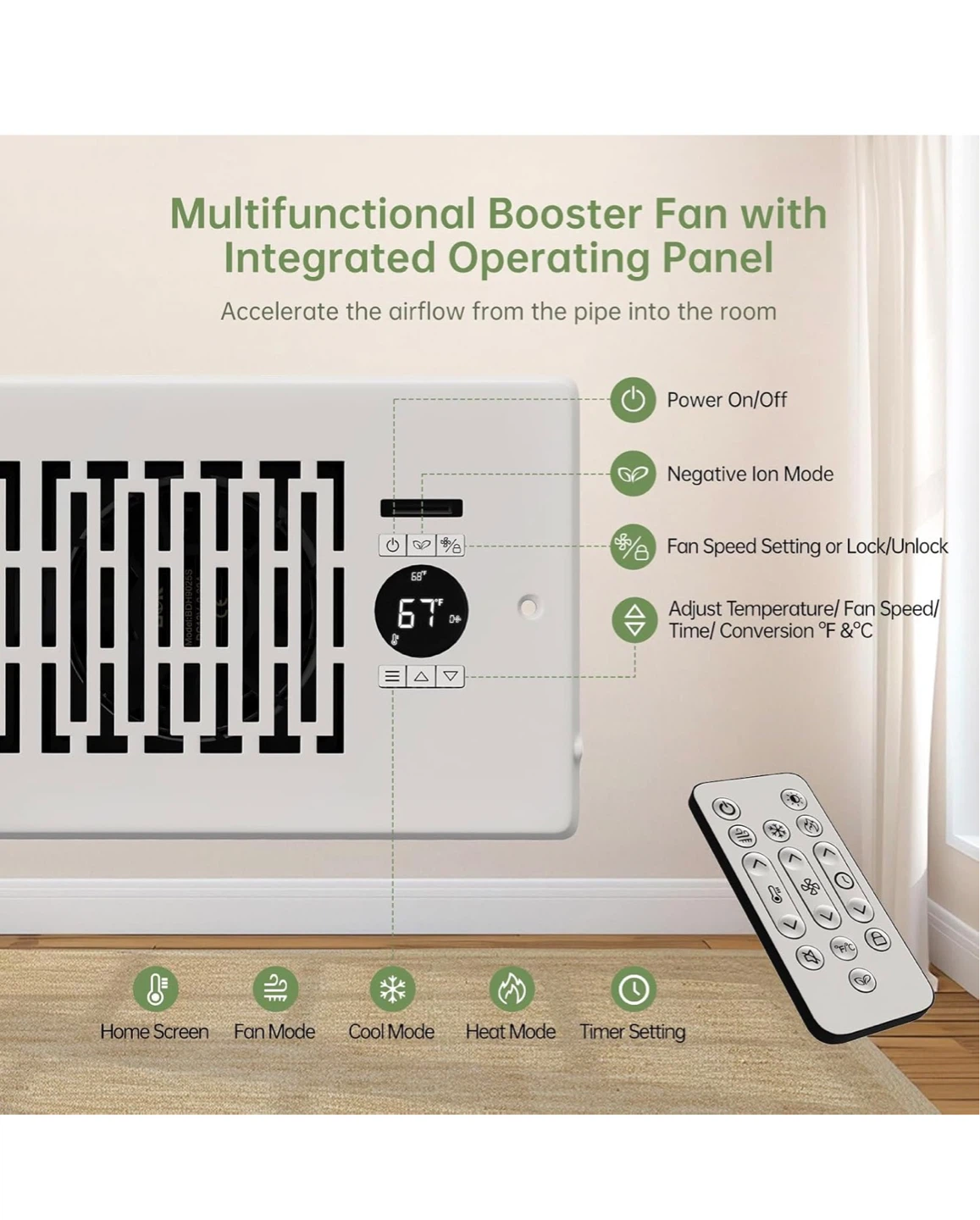 Smart Register Booster Fan - Improve Home Airflow RB4 - photo 5